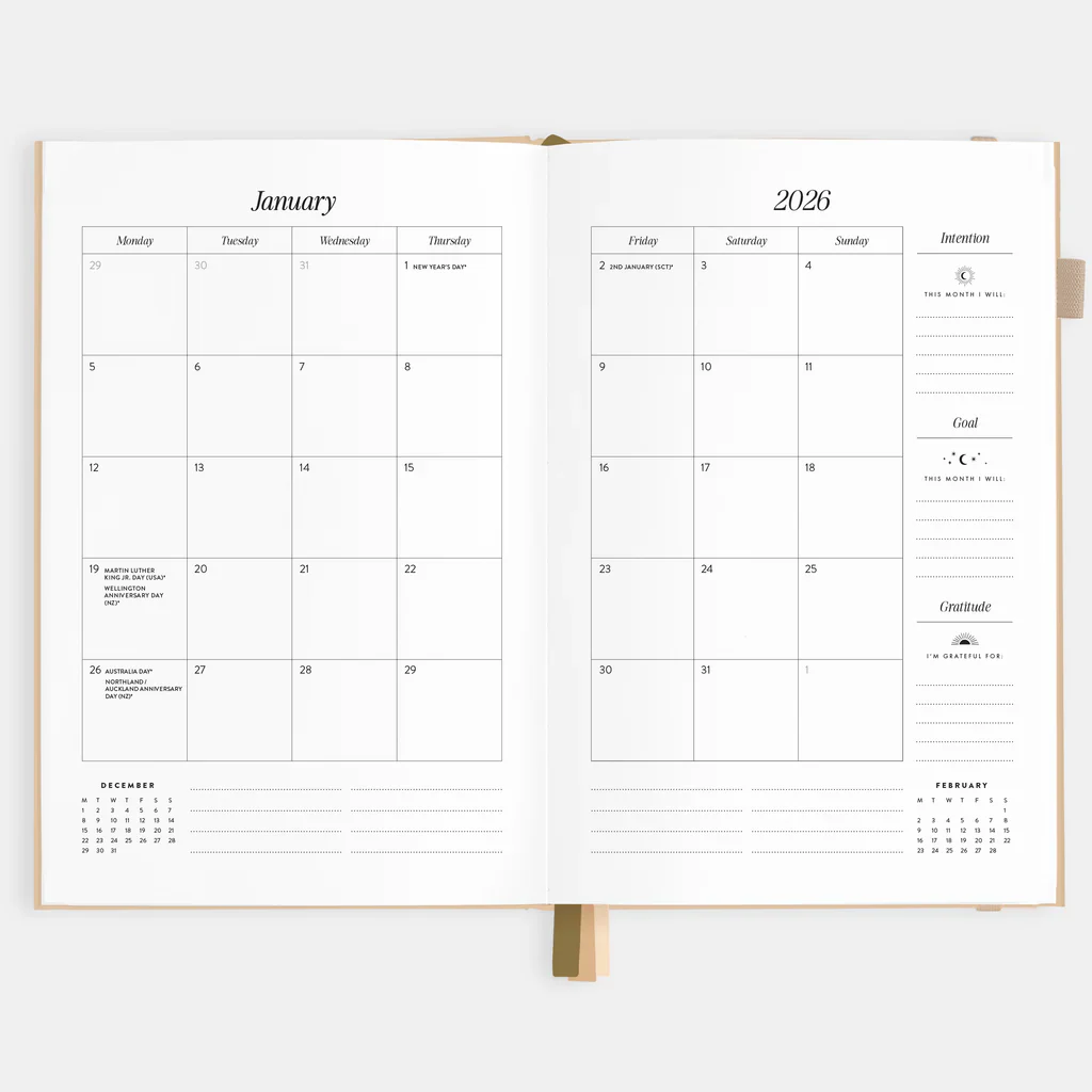 2026 A5 Horizontal Planner - Taupe - Image 4