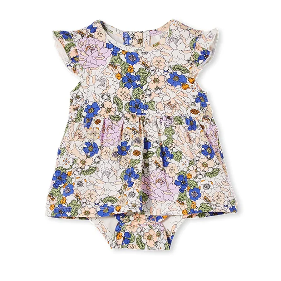 Milky Peony Floral Baby Dress