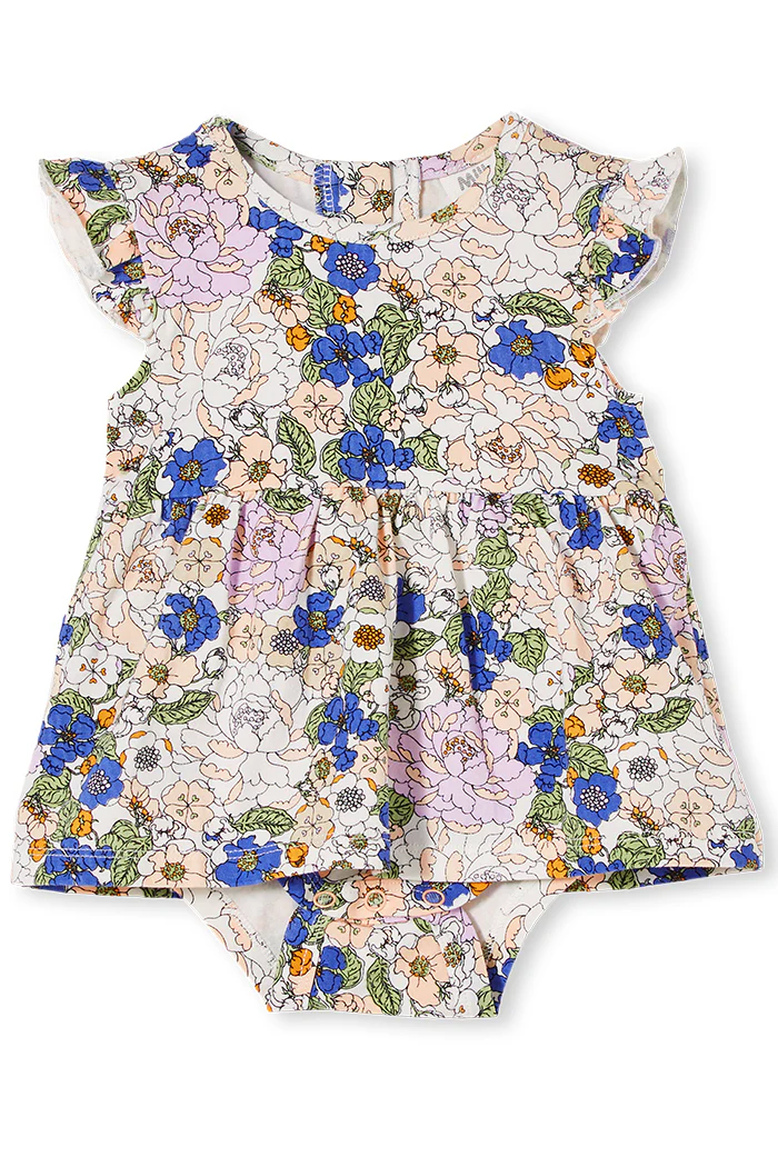 Milky Peony Floral Baby Dress - Image 3