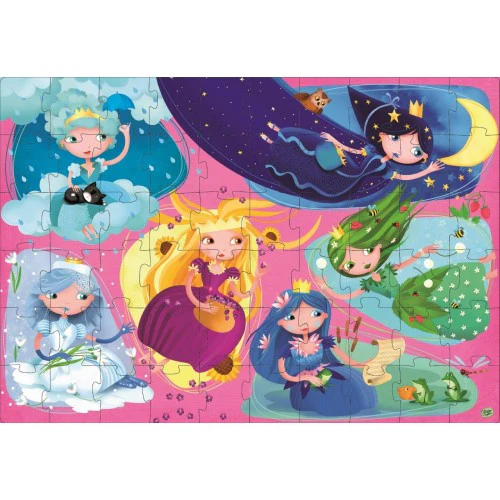 60 Piece Book & Giant Puzzle - Nature Princesses - Image 3