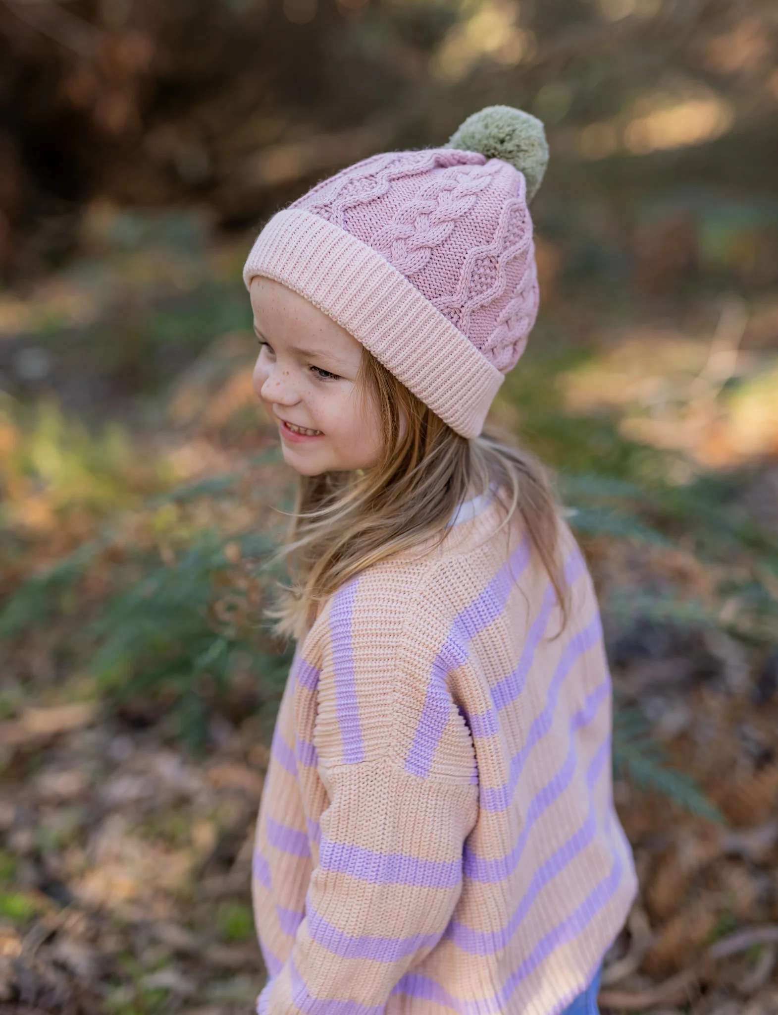 Acorn August Merino Beanie Dusty Pink - Image 2