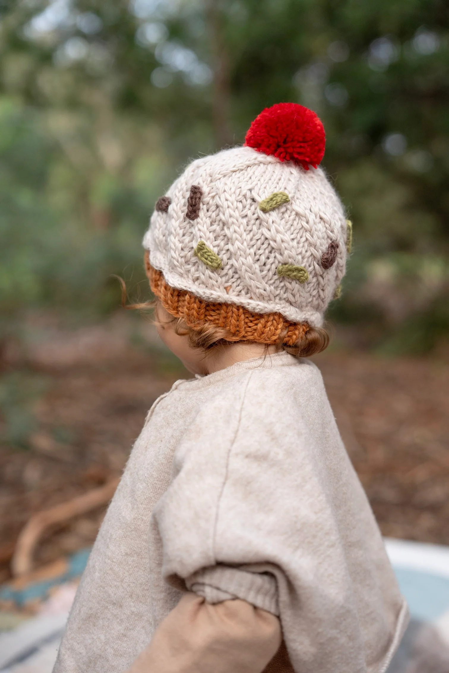 Acorn Cupcake Beanie - Green - Image 3