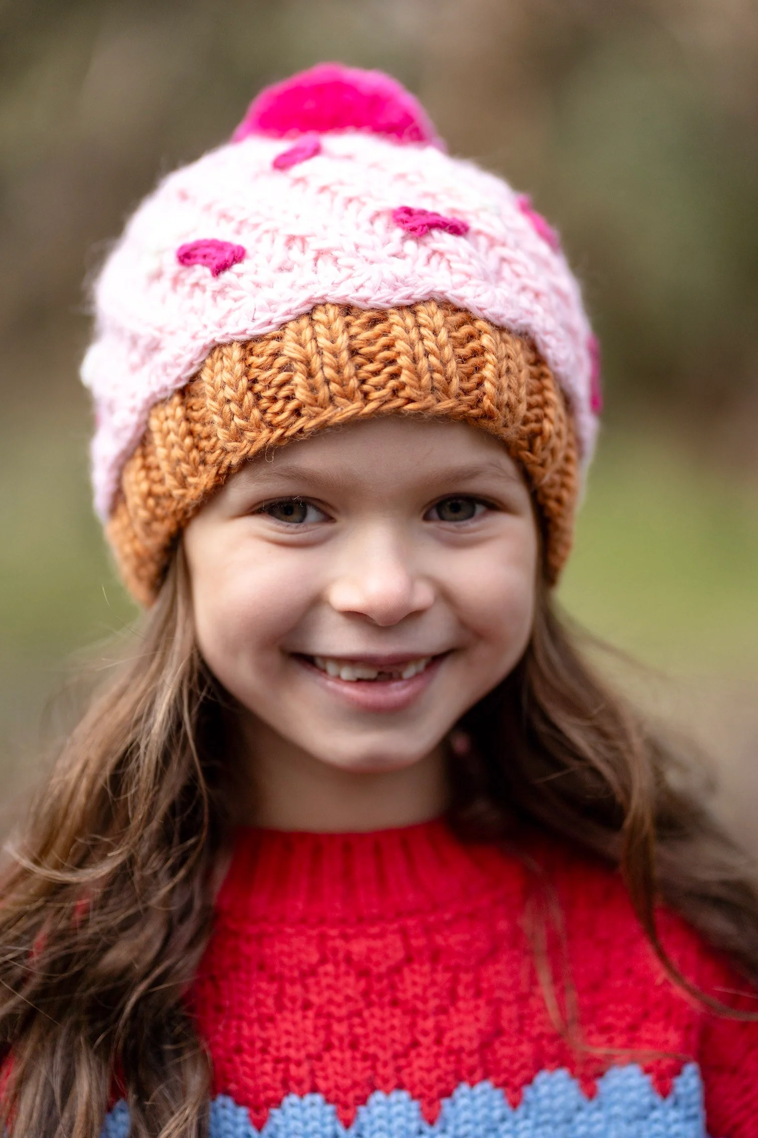 Acorn Cupcake Beanie - Pink - Image 2