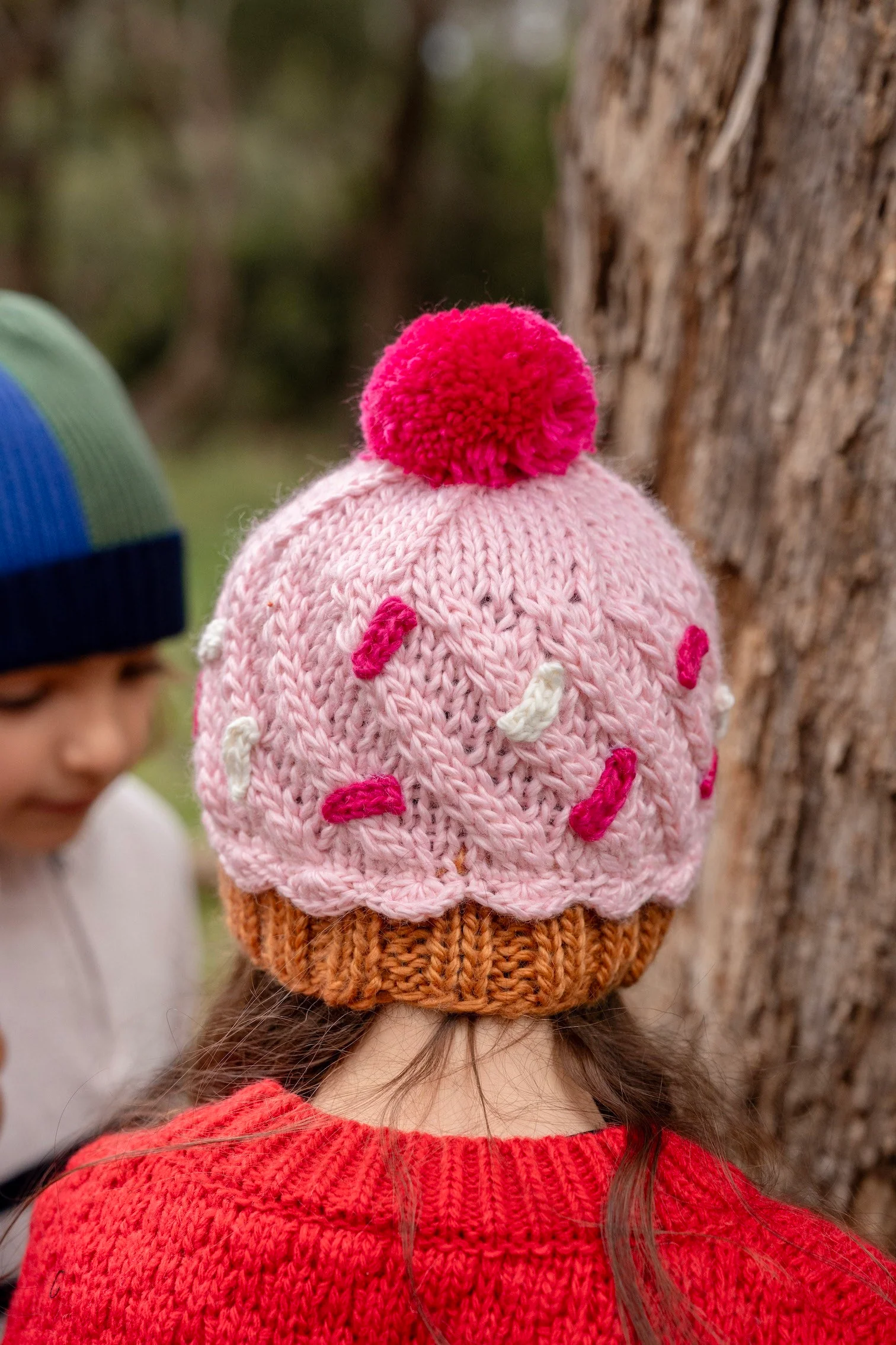 Acorn Cupcake Beanie - Pink - Image 3