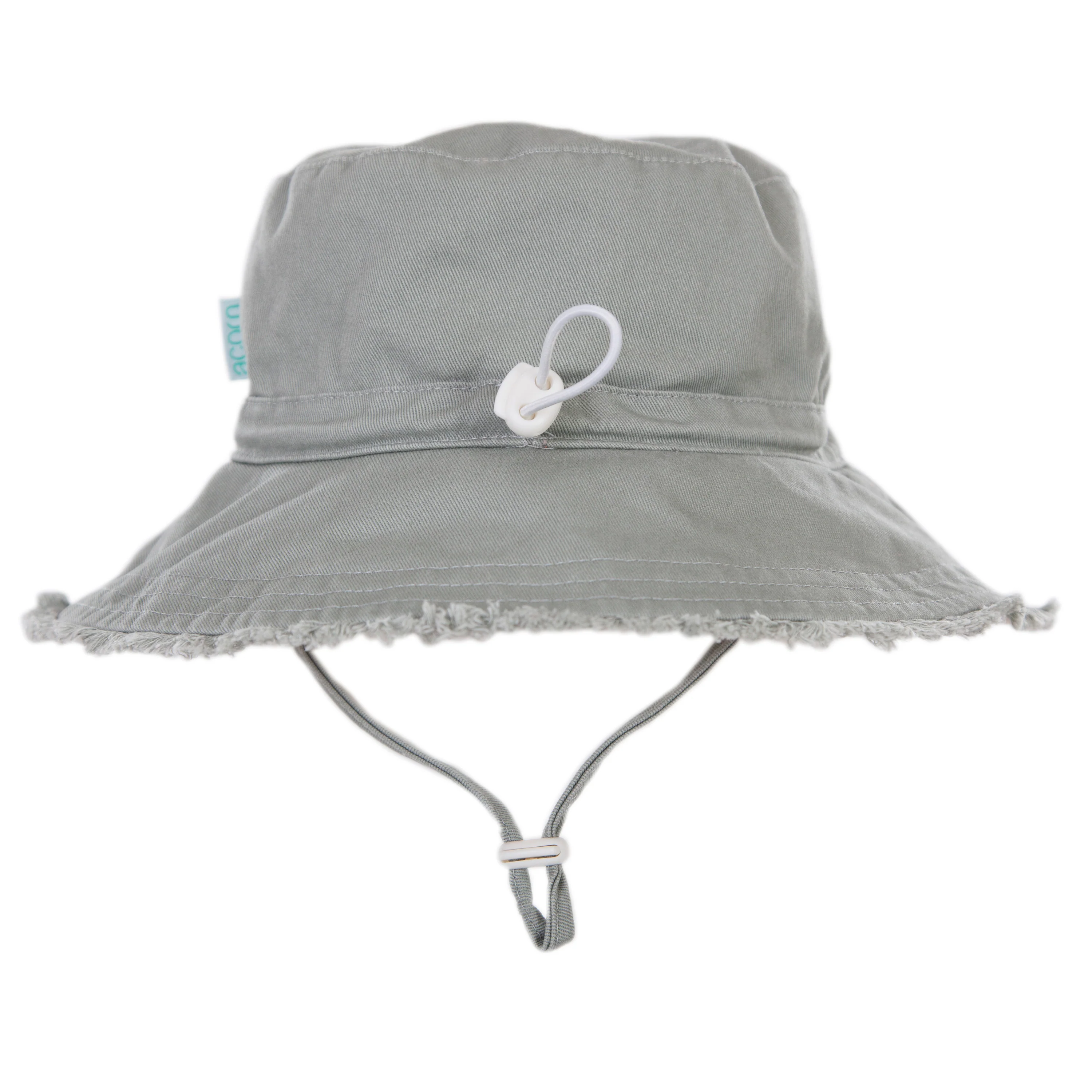 Khaki Frayed Bucket Hat - Image 8