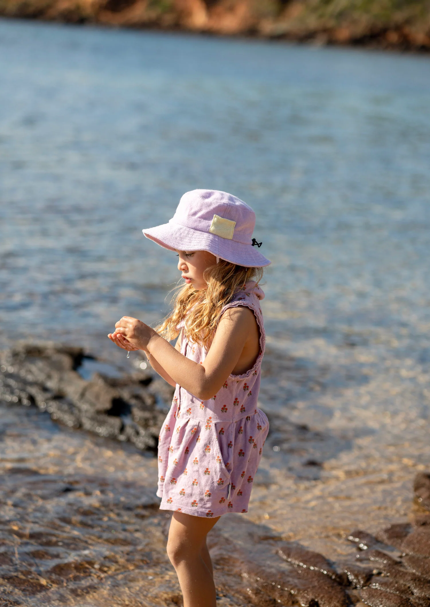 Lavender Terry Towelling Bucket Hat - Image 2