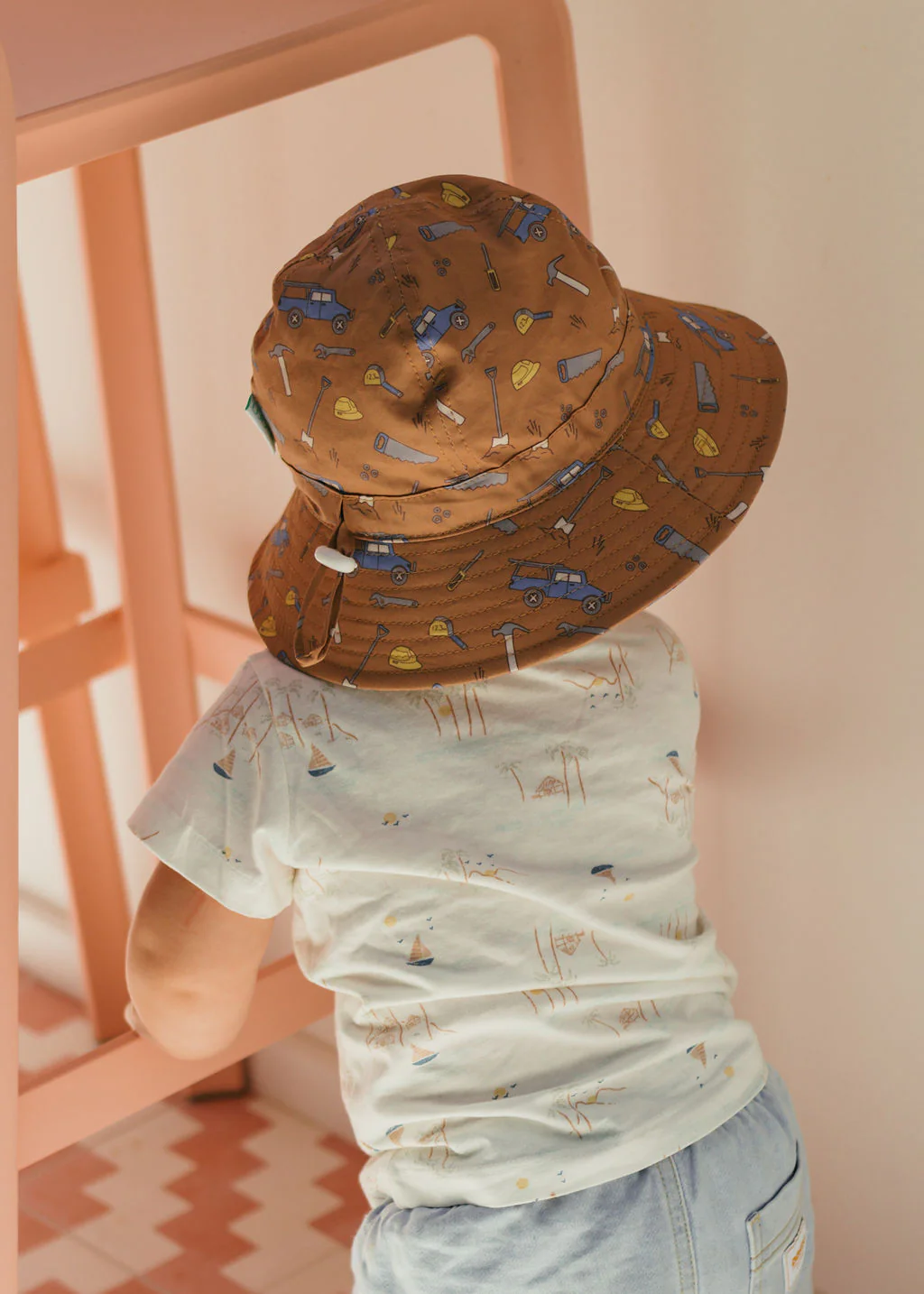 On The Tools Wide Brim Infant Hat - Image 3
