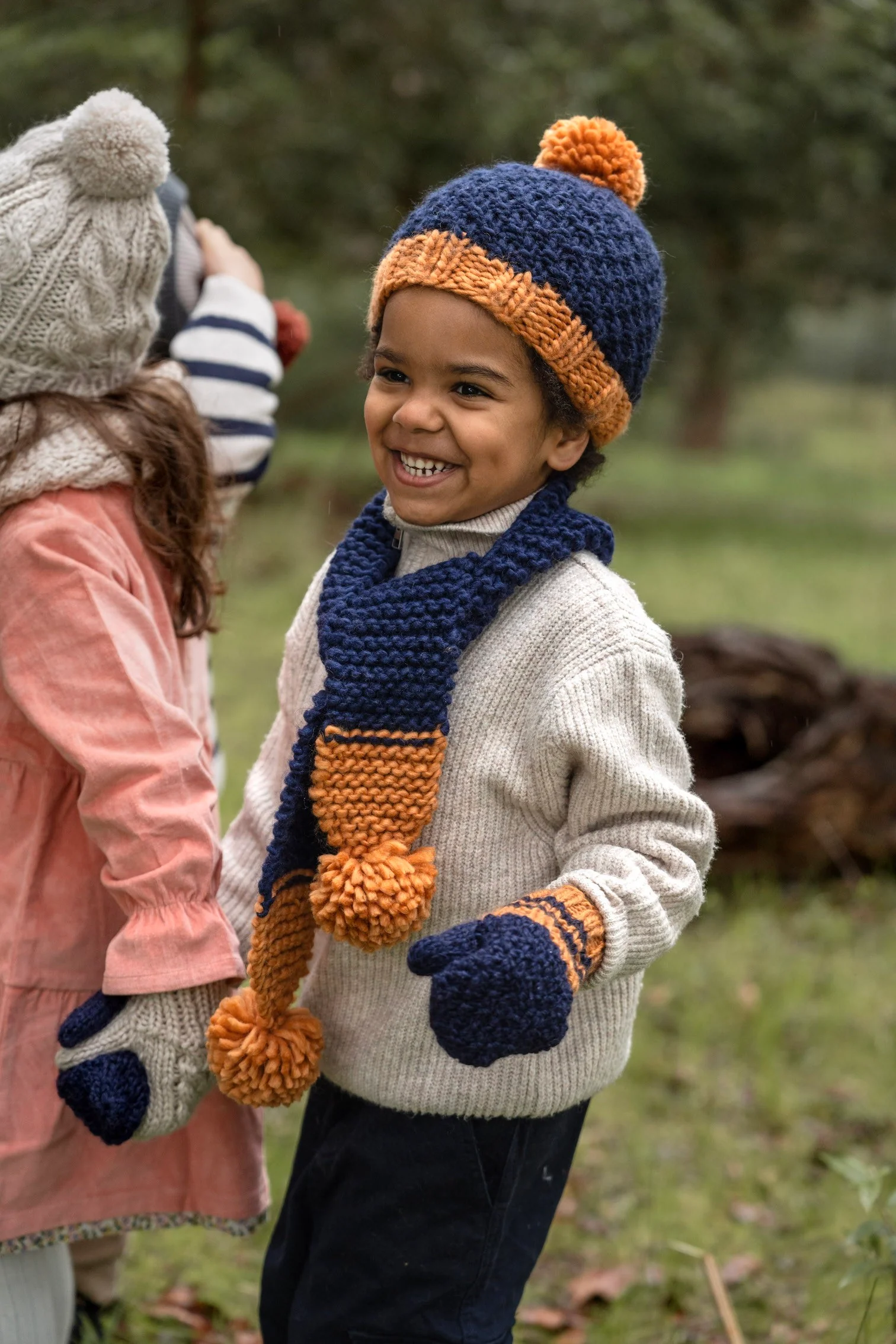 Acorn Ripples Beanie - Navy - Image 4
