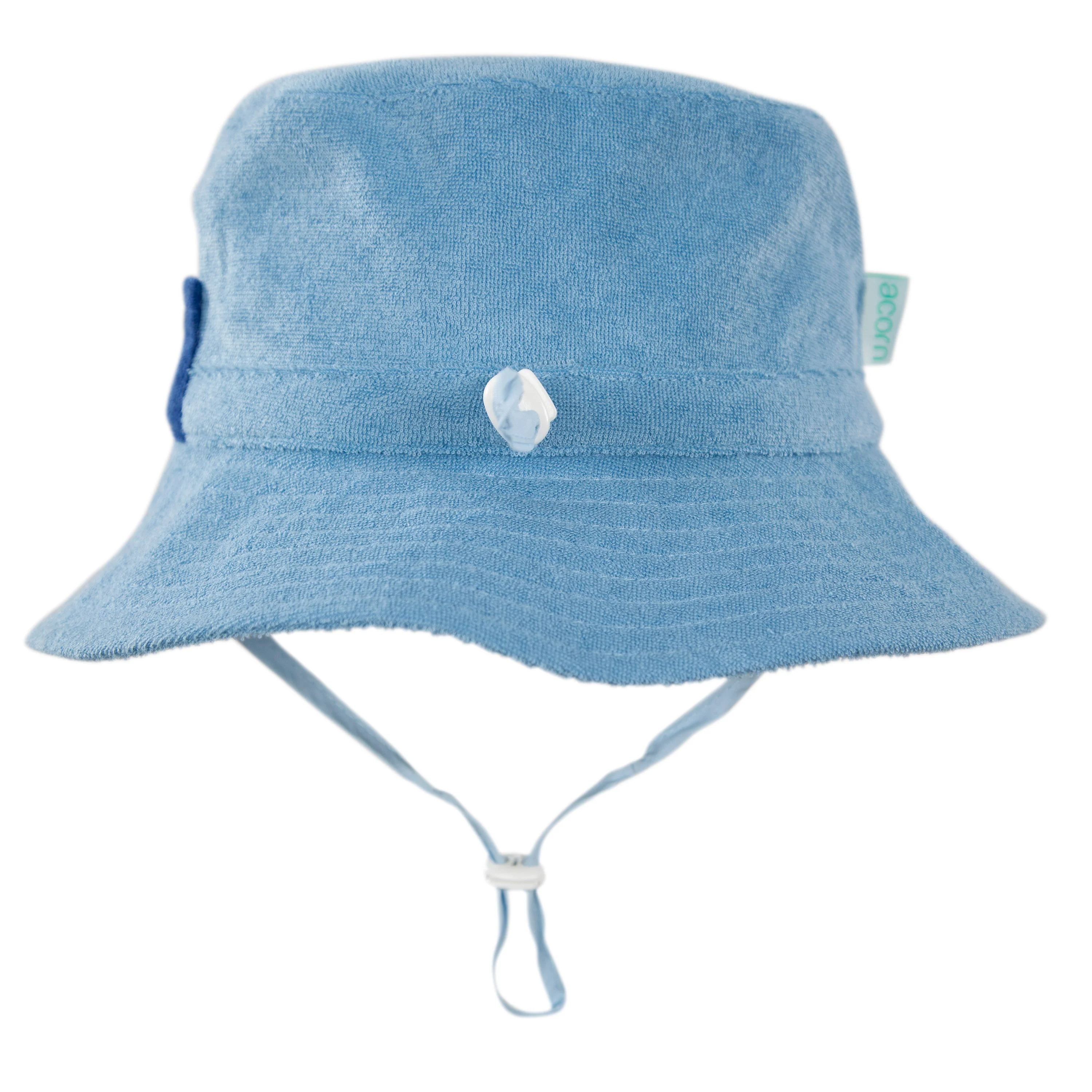 Terry Towling Bucket Hat - Mid Blue - Image 7