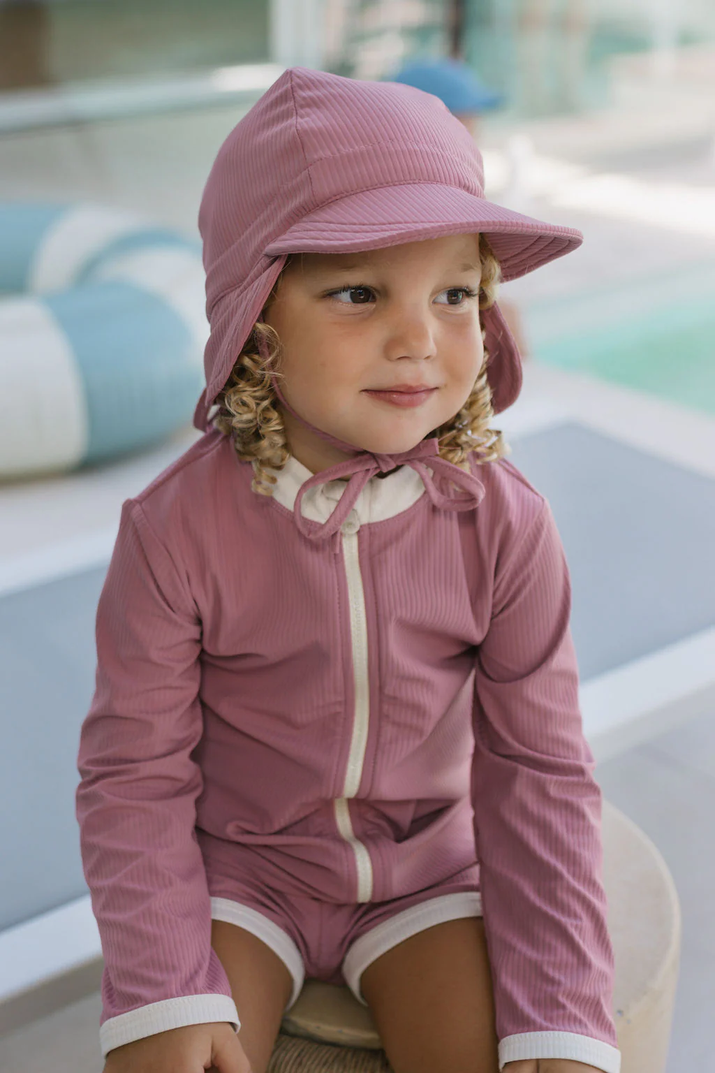 Wild Rose Swim Flap Cap Dusty - Image 2
