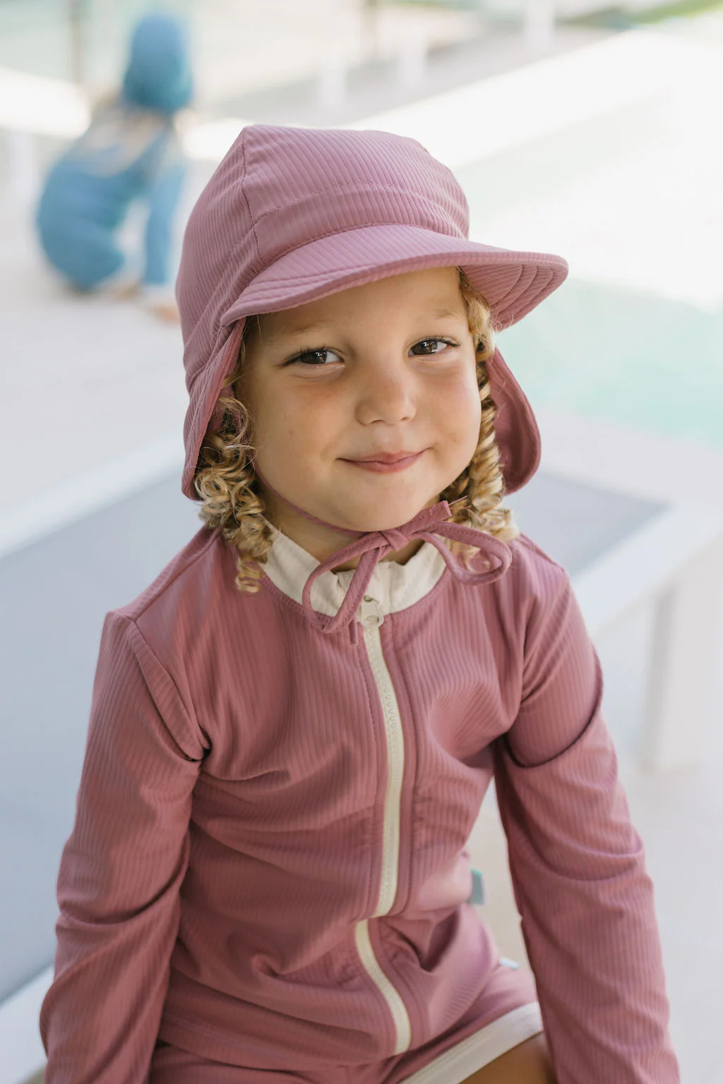 Wild Rose Swim Flap Cap Dusty - Image 3