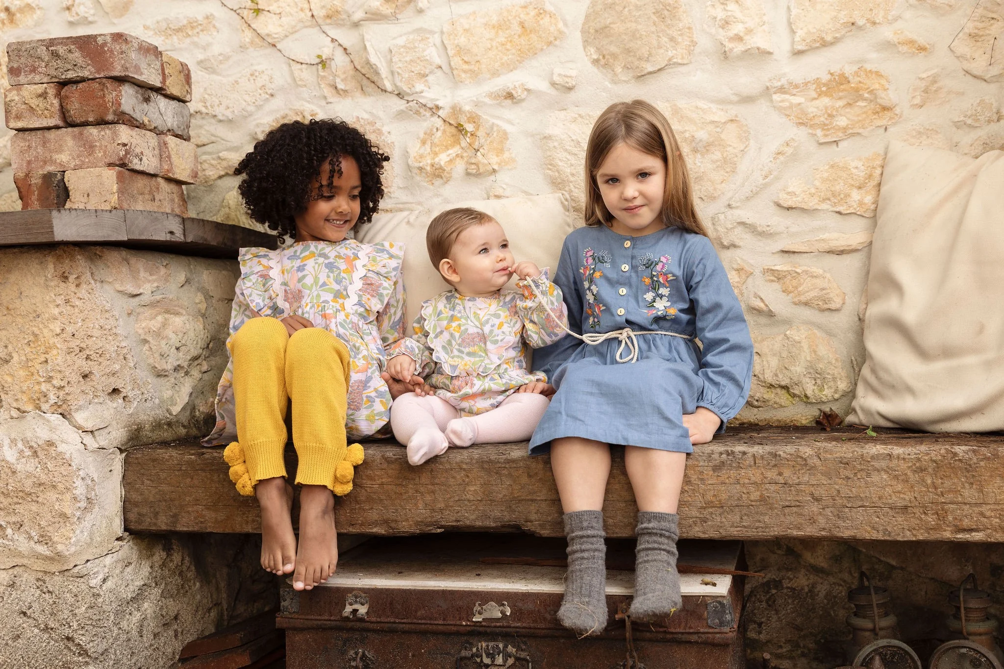 Alex and Ant Charlotte Playsuit - Pink Bird Flower - Image 4