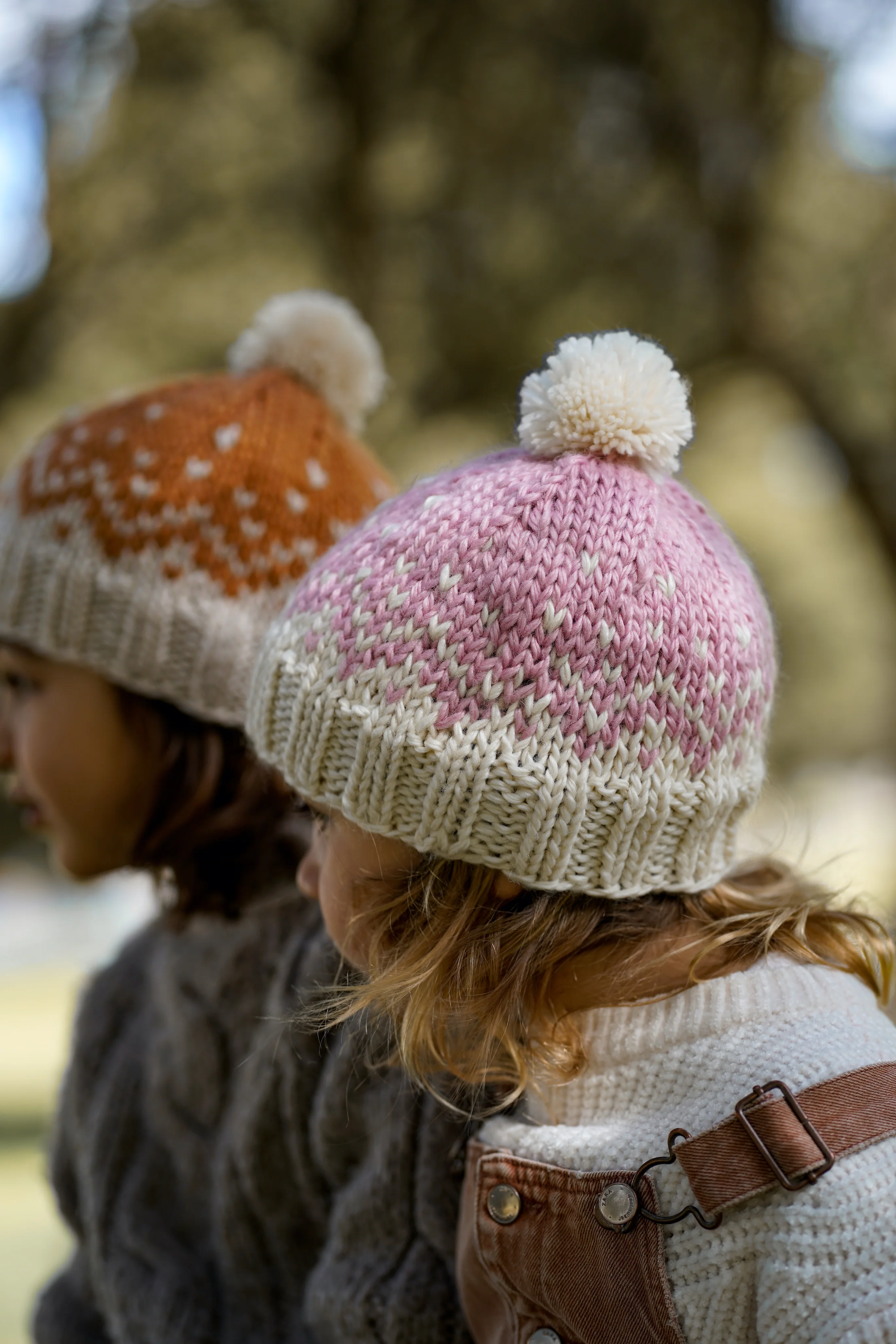 Acorn Snowflake Beanie - Pink - Image 3