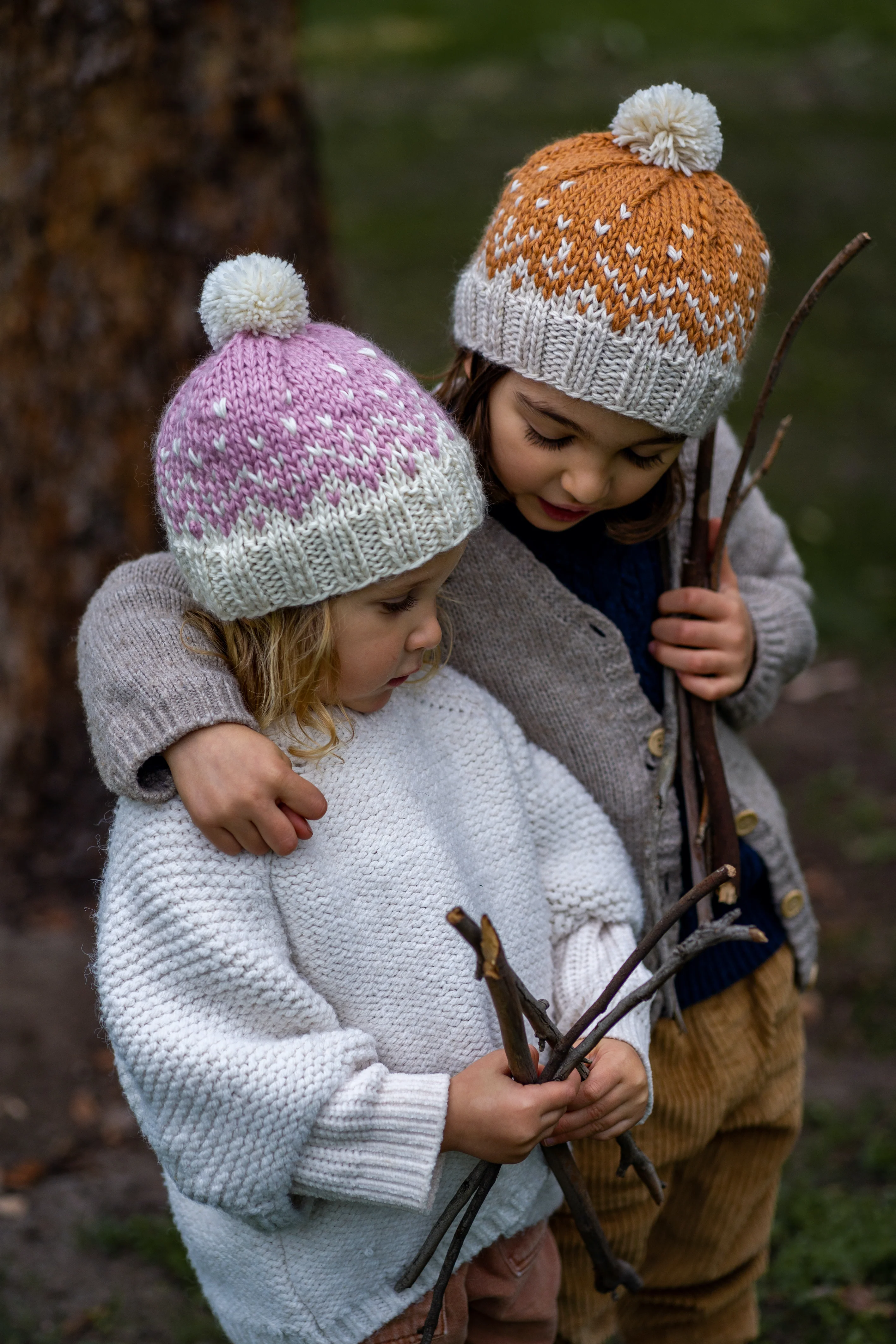 Acorn Snowflake Beanie - Pink - Image 5
