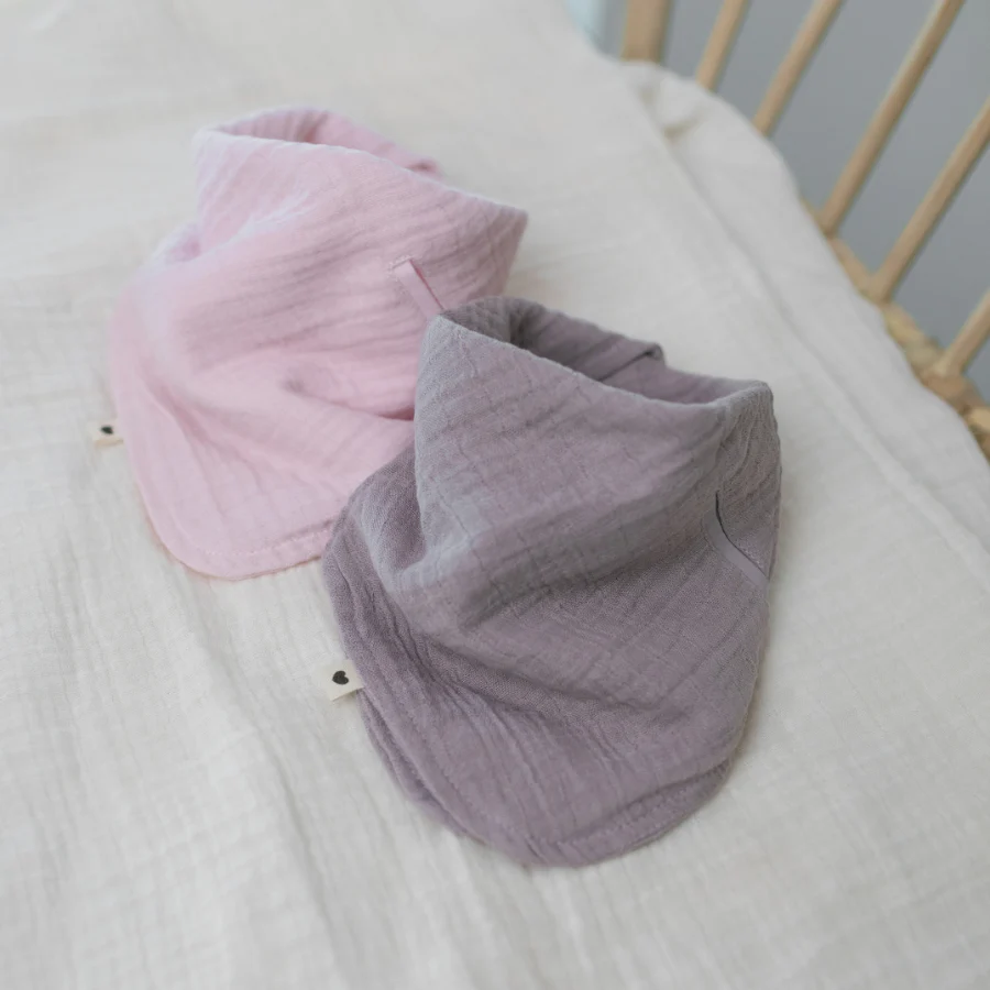 Bandana Bib - Dusky Lilac - Image 2