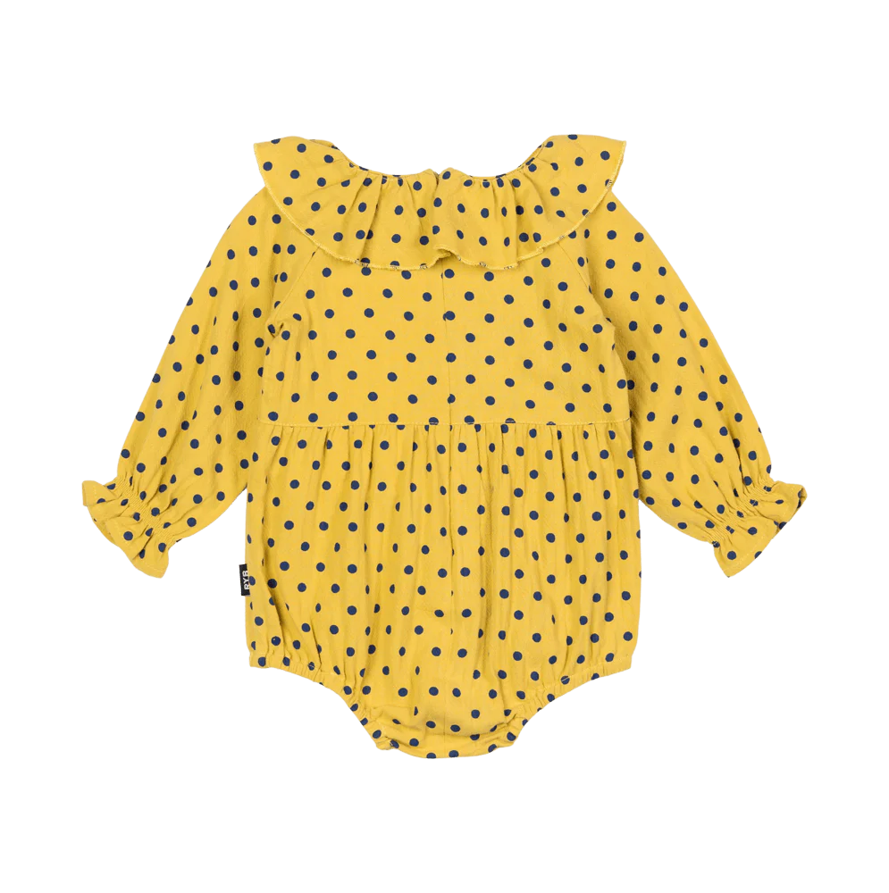 Rock Your Baby Mustard Dot Bodysuit - Image 2