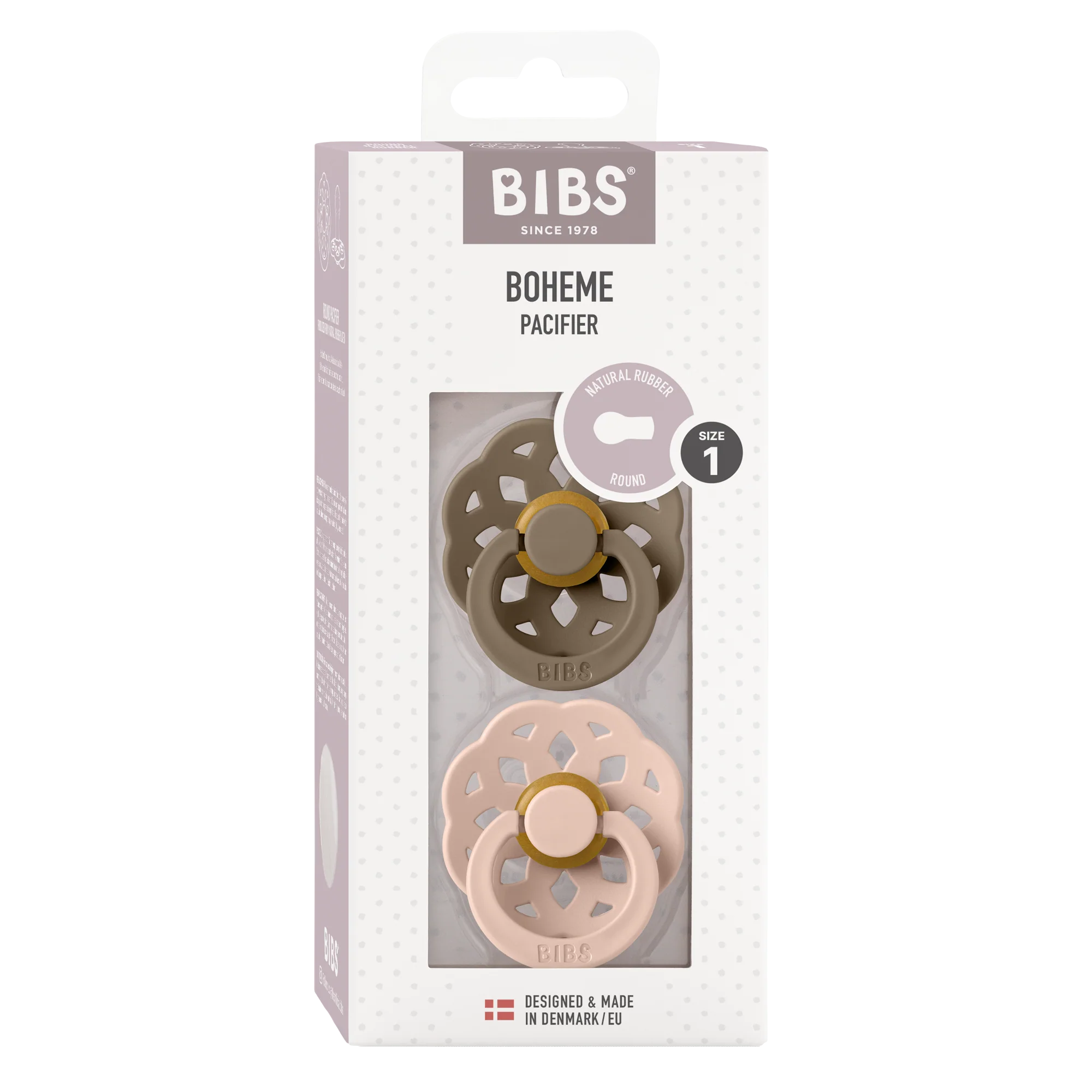 Boheme Pacifier 2 Pack - Dark Oak/Blush - Image 6