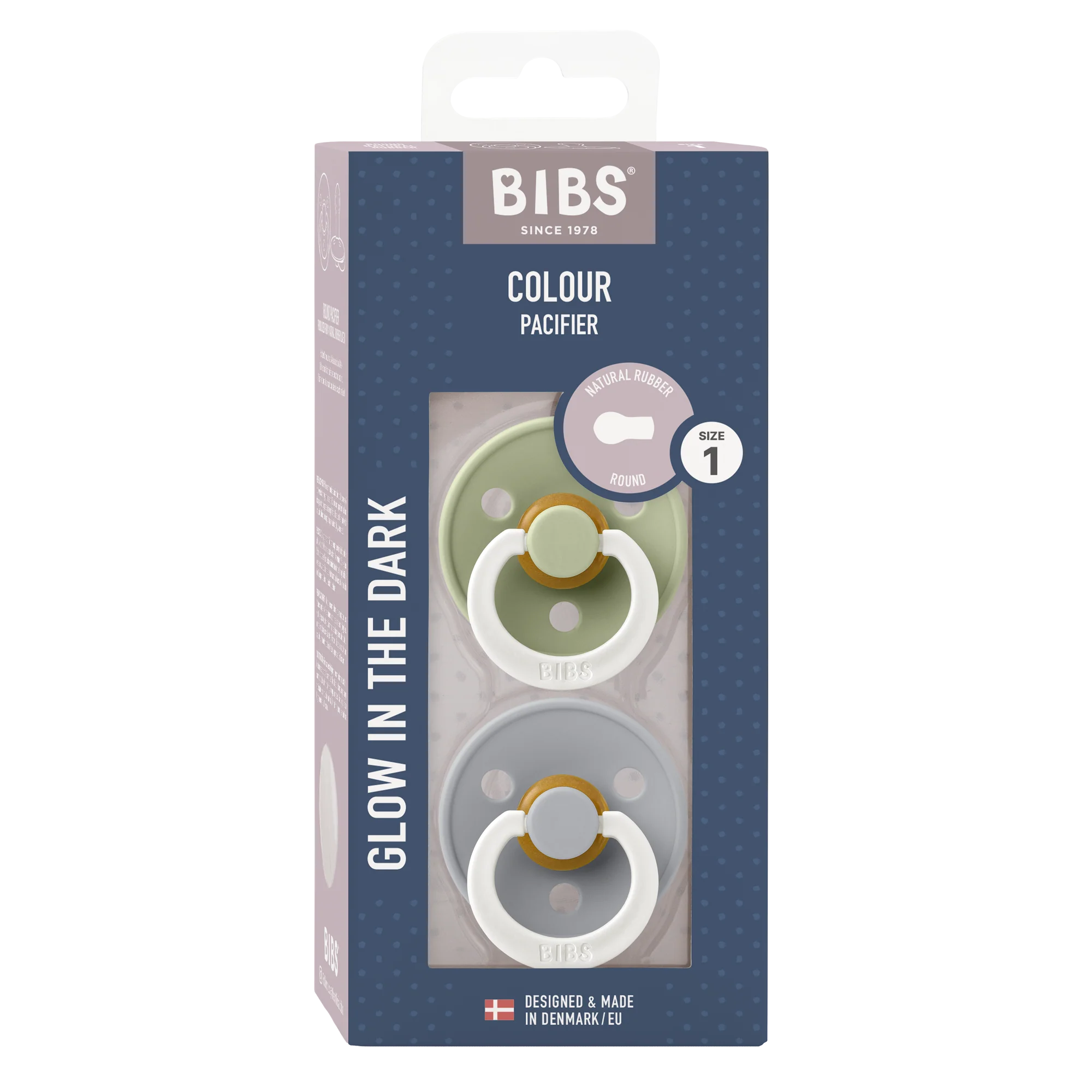 Colour GLOW Pacifier 2 Pack - Sage/Cloud - Image 6