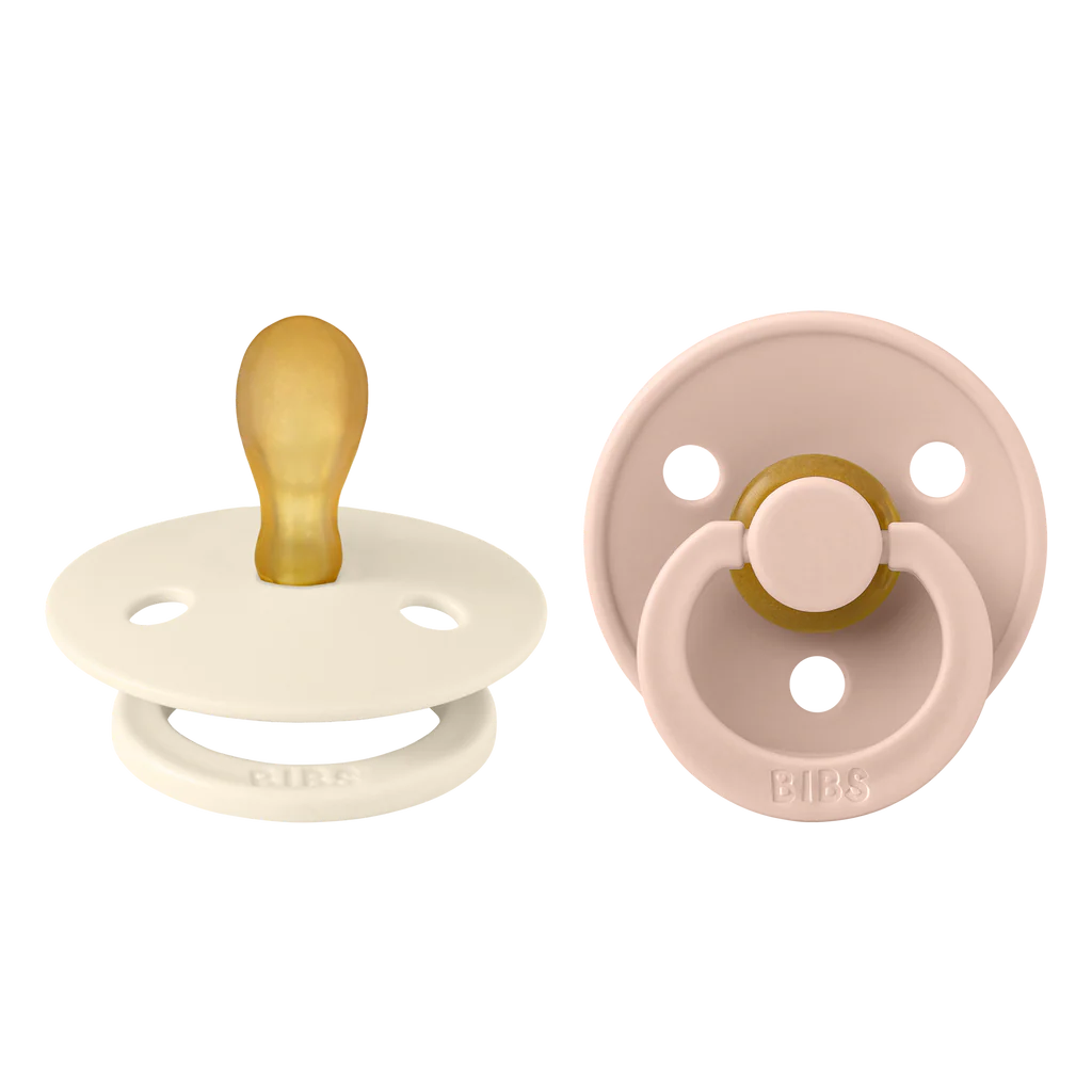 Colour Symmetrical Pacifier 2 Pack - Ivory/Blush