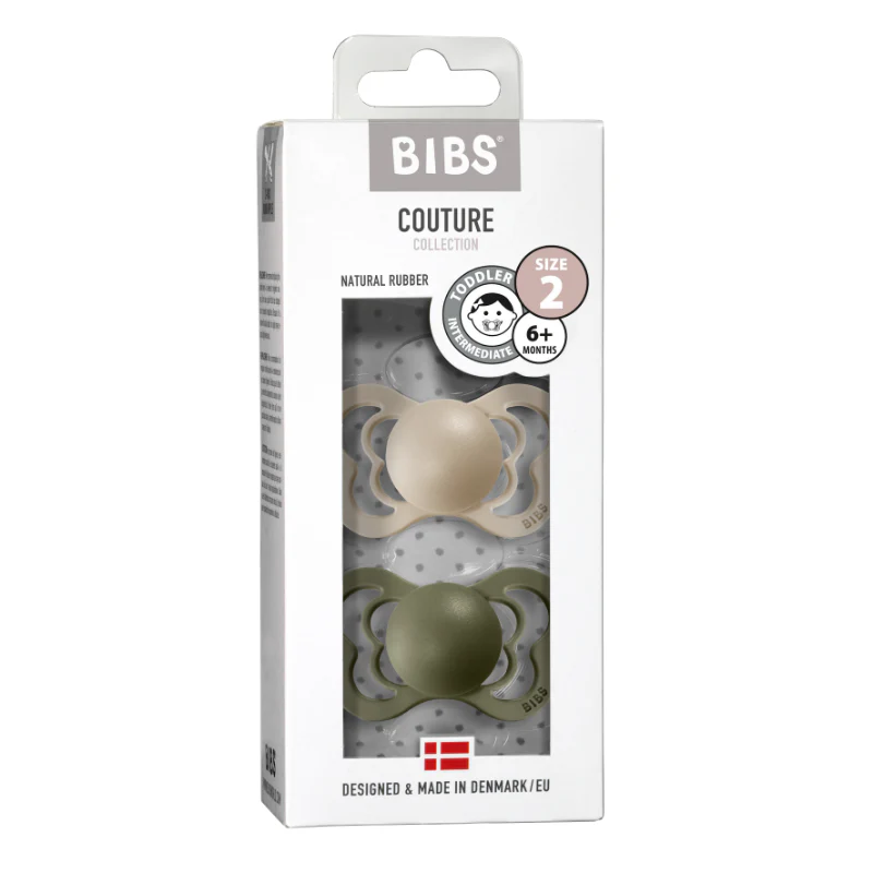 Couture Latex Pacifier 2 Pack  - Vanilla/Olive - Image 3