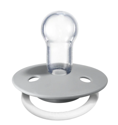De Lux GLOW Silicone Pacifier 2 Pack - Sage/Cloud - Image 3