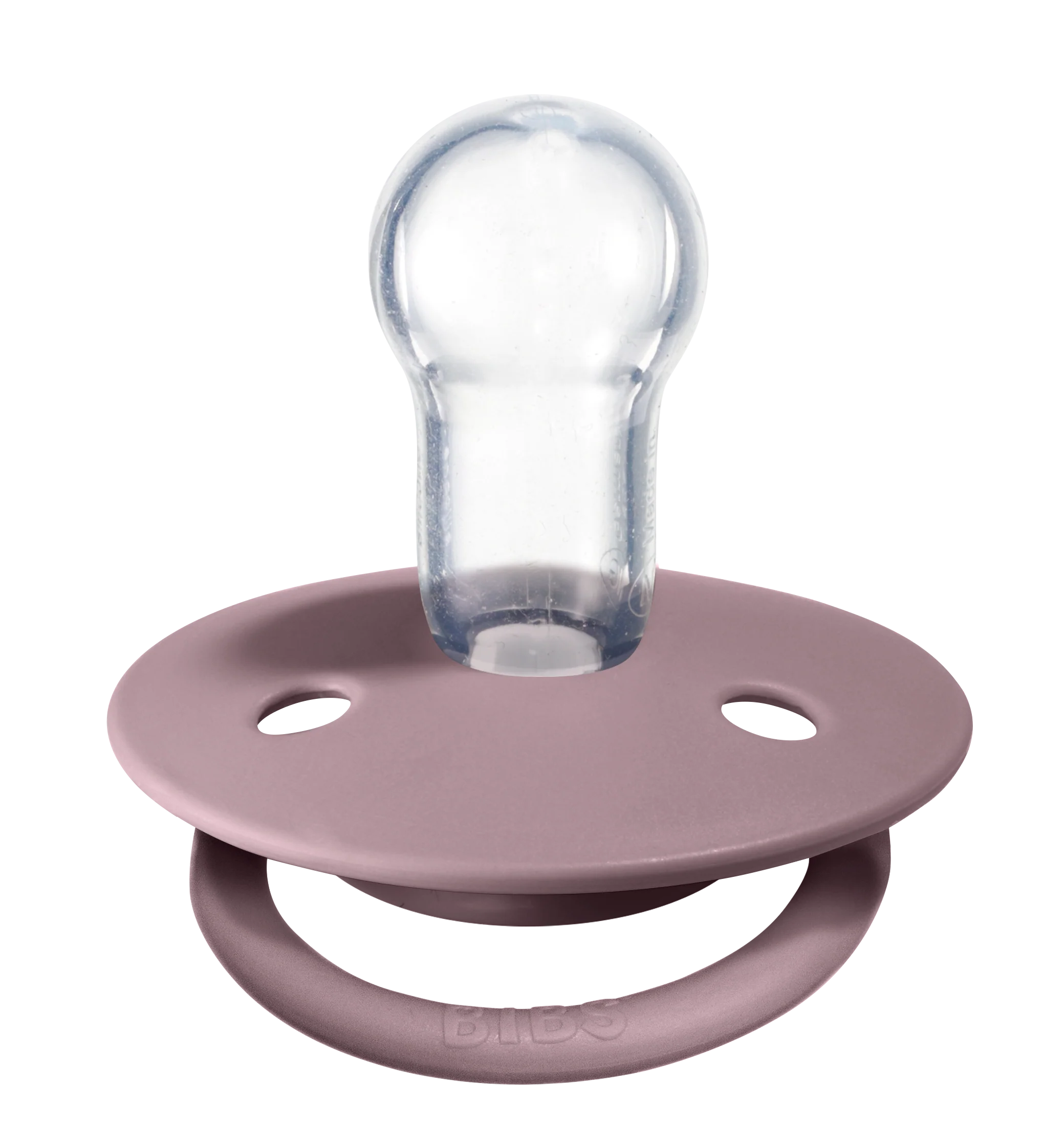 De Lux Silicone Pacifier 2 Pack - Dusky Lilac/Heather - Image 2