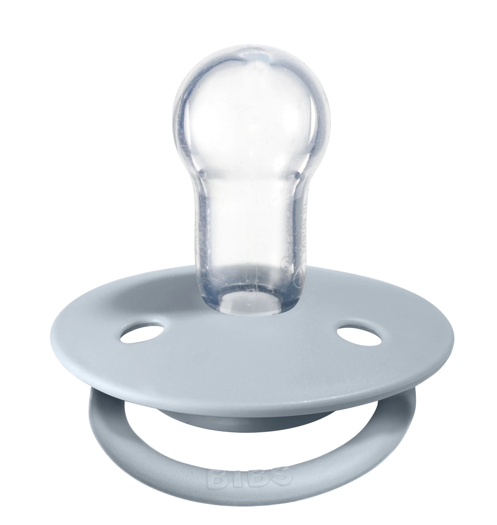 De Lux Silicone Pacifier 2 Pack - Iron/Baby Blue - Image 3
