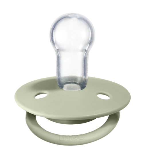 De Lux Silicone Pacifier 2 Pack - Ivory/Sage - Image 2