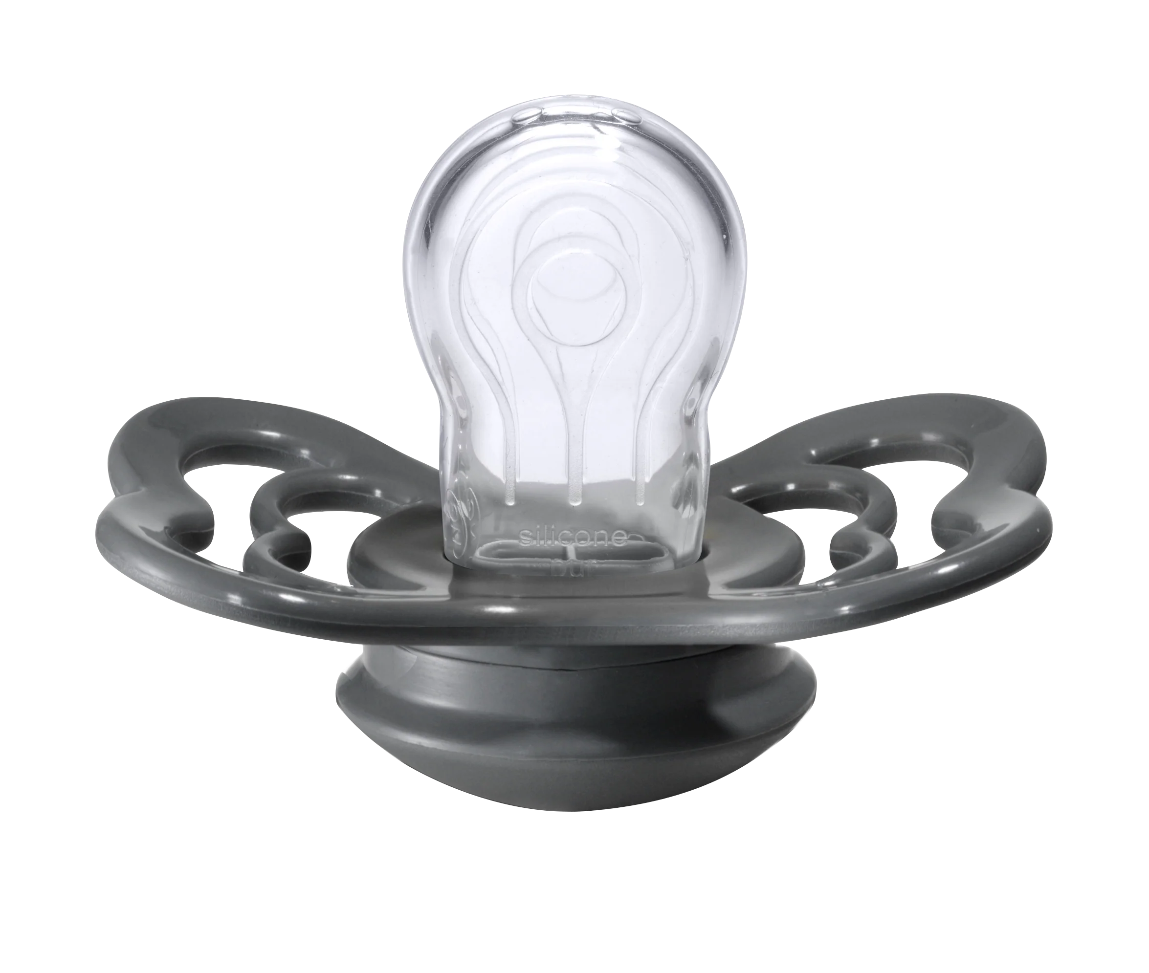 Supreme Silicone Pacifier 2 Pack - Iron/Baby Blue - Image 4