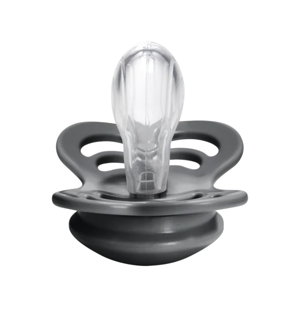 Supreme Silicone Pacifier 2 Pack - Iron/Baby Blue - Image 5