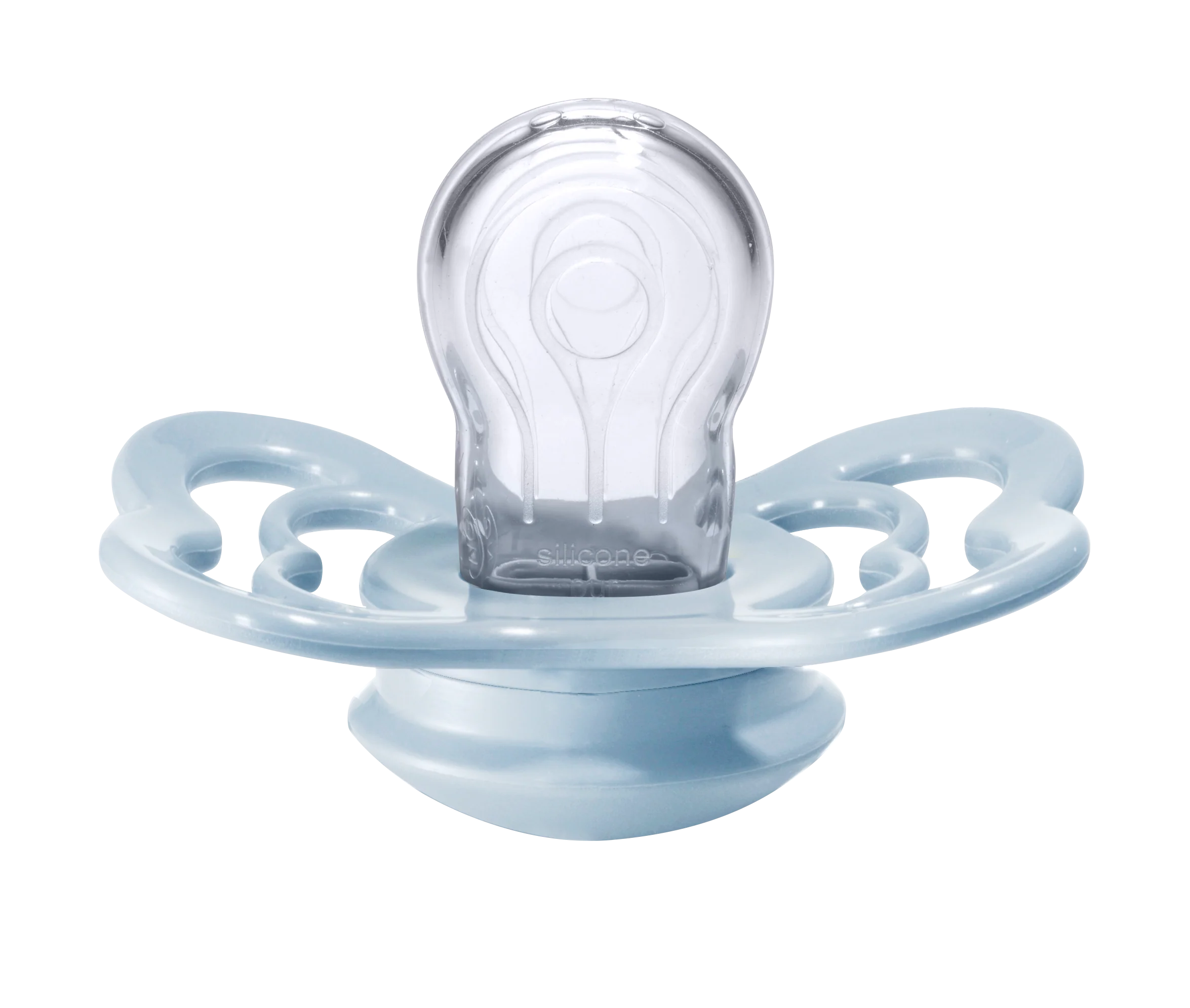 Supreme Silicone Pacifier 2 Pack - Iron/Baby Blue - Image 6
