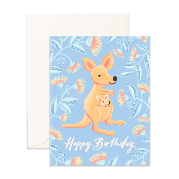 Birthday Kangaroo Greeting Card