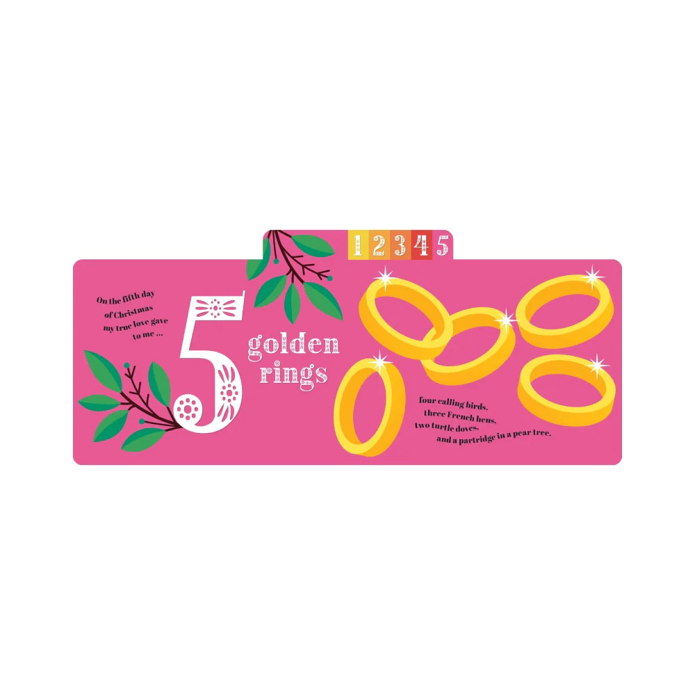 Chunky Tabbed Board Book - The Twelve Days of Christmas - Image 2