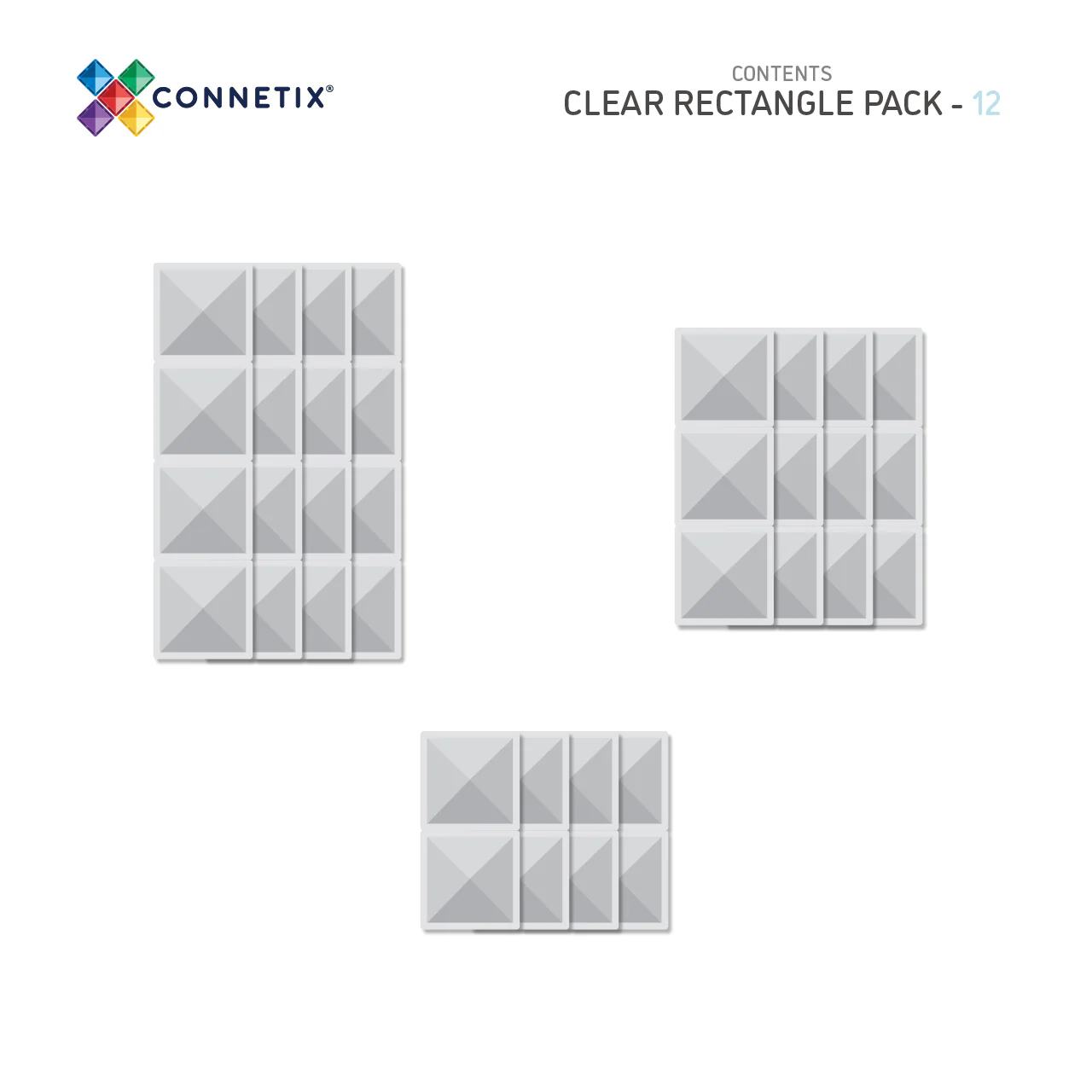 12 Piece Rectangle Set | Clear - Image 6