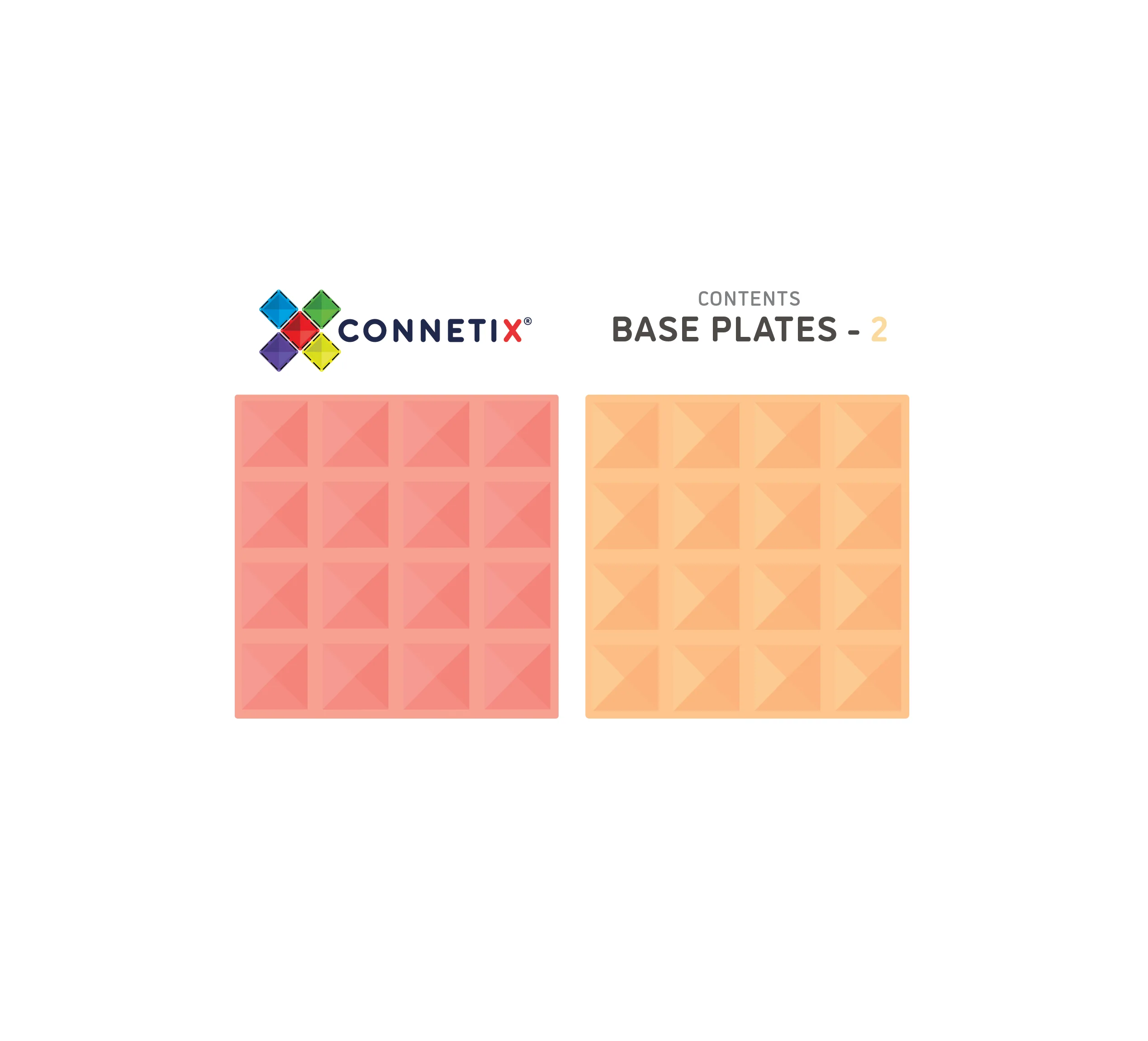 2 Piece Base Plate Set | Lemon/Peach - Image 3