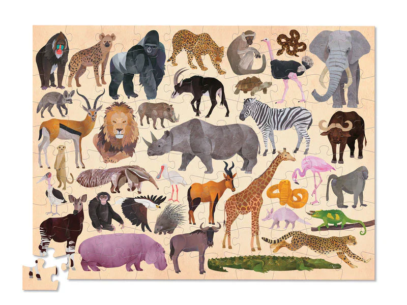 36 Animal Puzzle 100 Piece - Wild Animals - Image 2