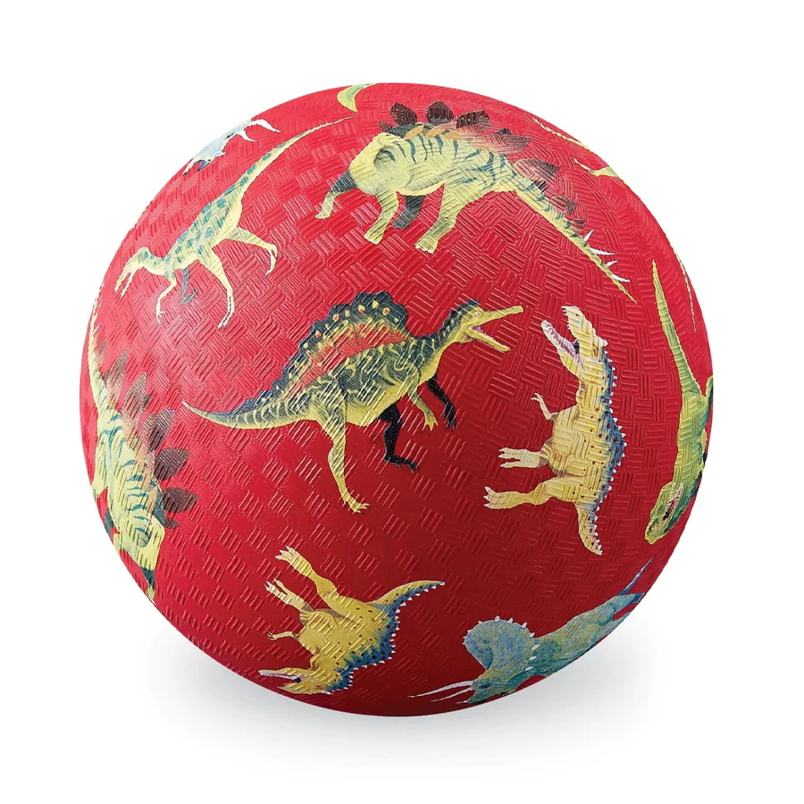 7 Inch Playground Ball - Dinosaurs Red