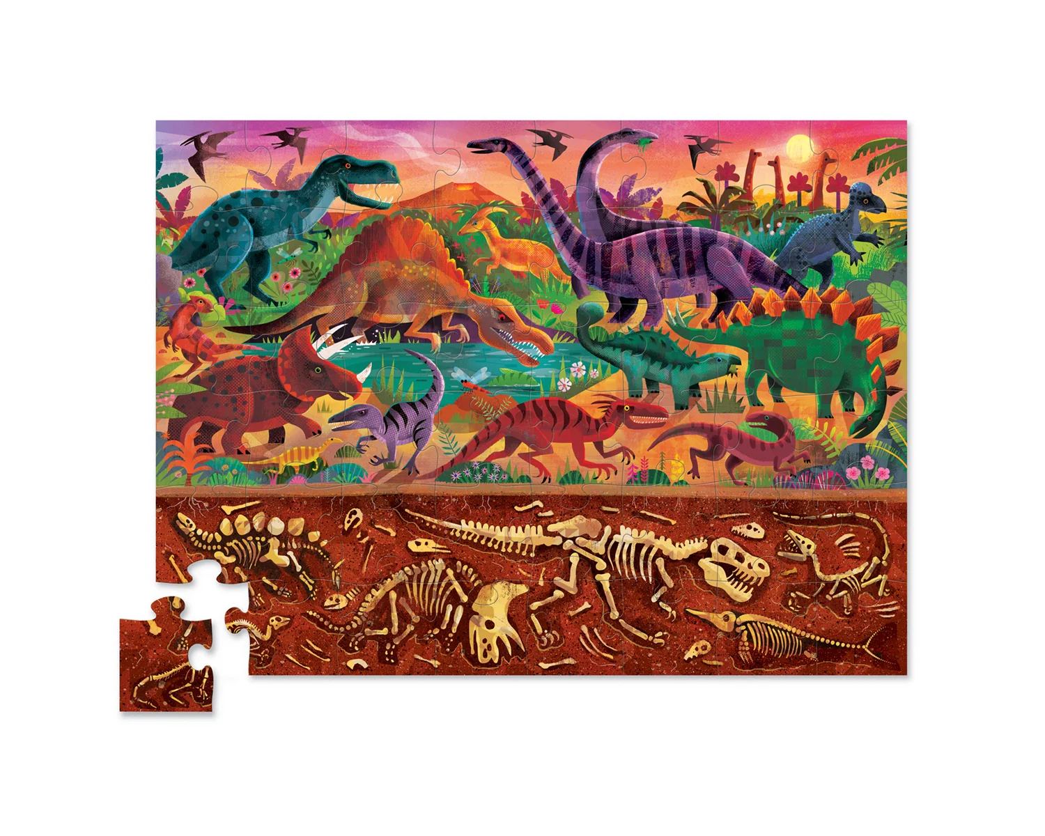 Above and Below Puzzle 48 Piece - Dinosaur World - Image 2