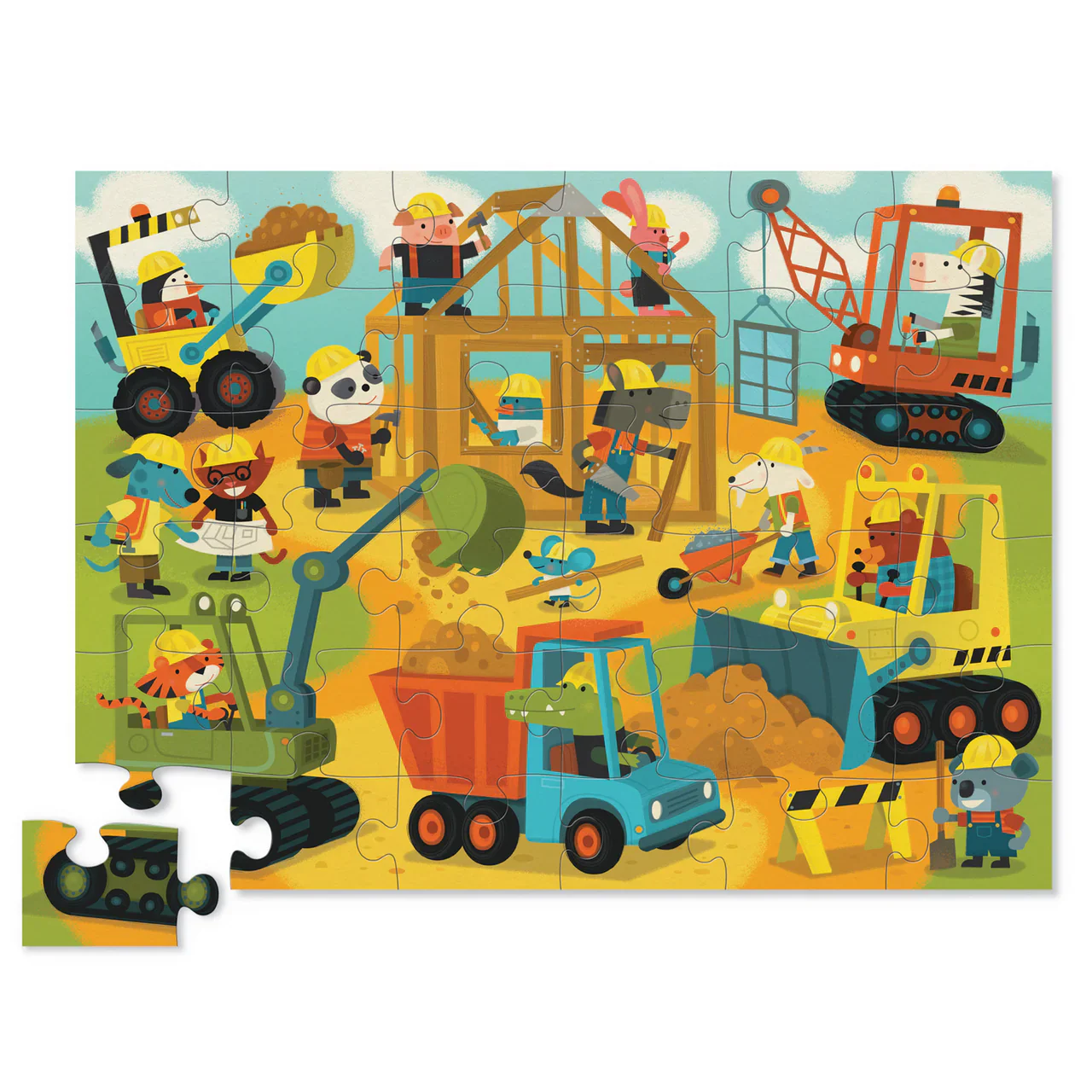 Classic Floor Puzzle 36 Piece - Busy Builders - Image 3