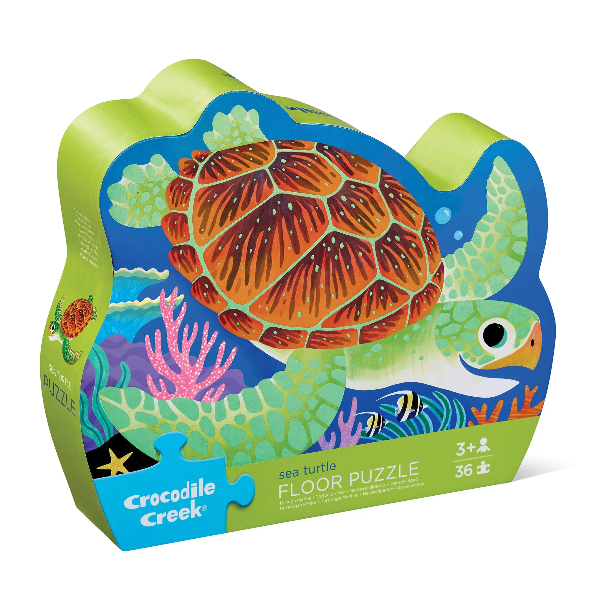 Classic Floor Puzzle 36 Piece - Sea Turtle Foil Stamped