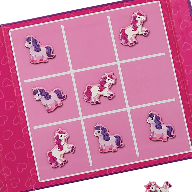Magnetic Game - Tic Tac Toe and Checkers - Unicorn - Image 3