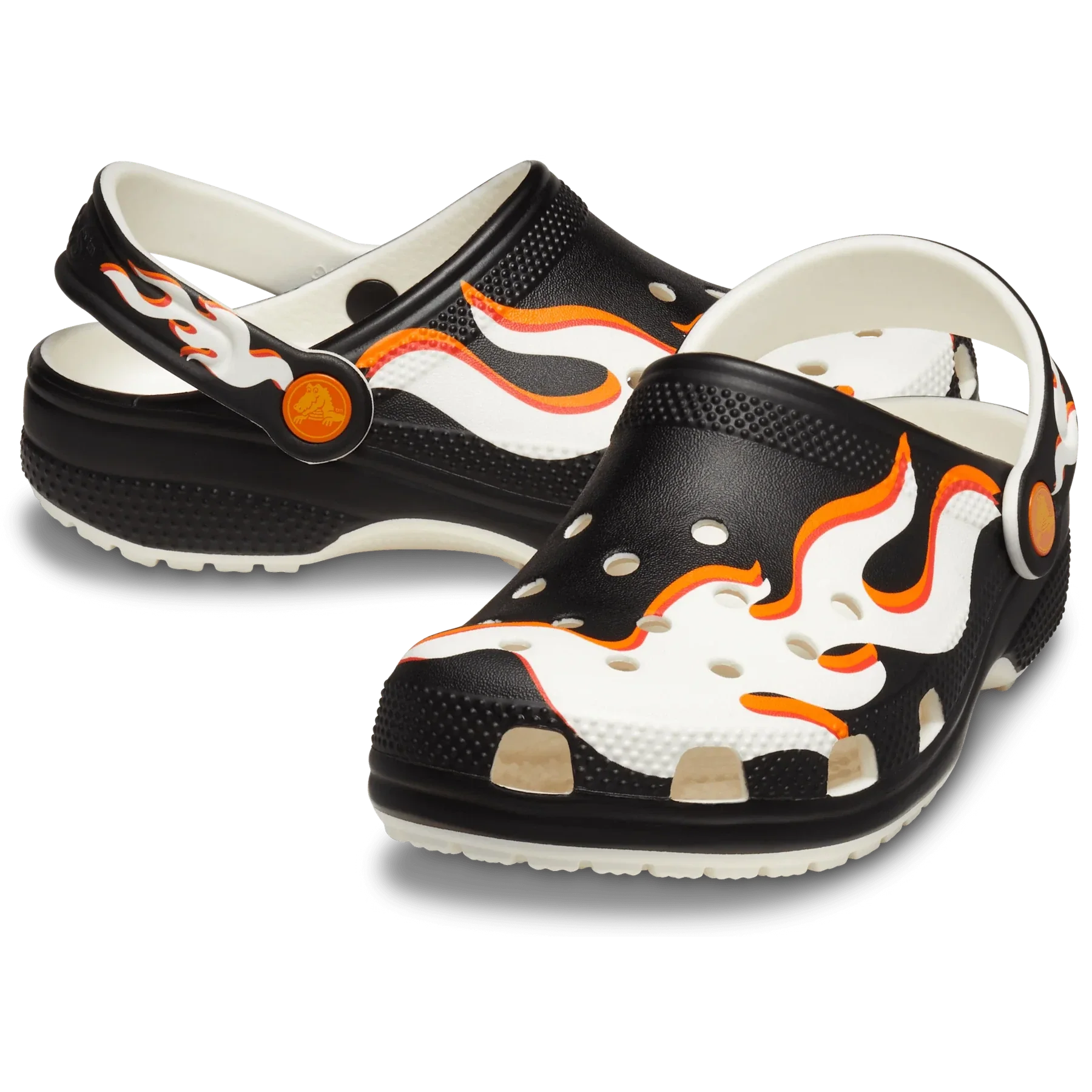Crocs Classic Glow Flames Clog - Black - Image 2