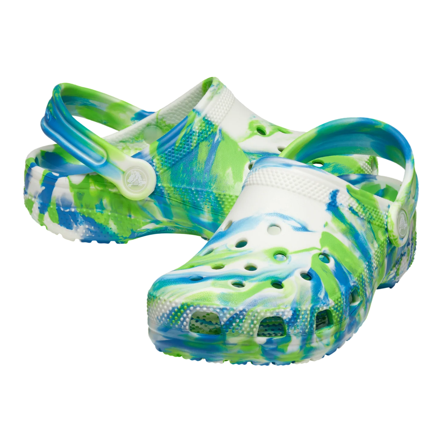 Crocs Classic Glow Marbled Clog - Prep Blue - Image 2