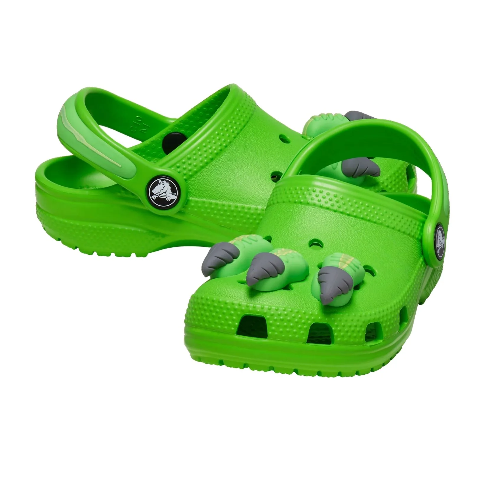Crocs Classic I AM Dinosaur Clog - Green Slime - Image 2