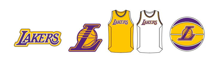 Jibbitz Charms - NBA Los Angeles Lakers 5pk - Image 2