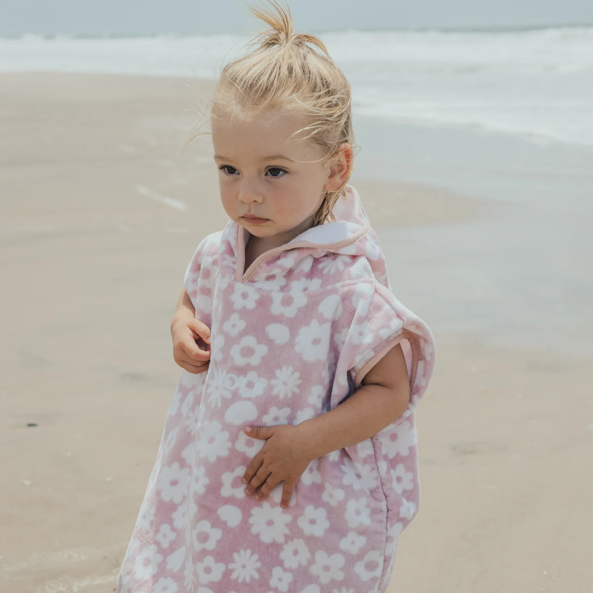 Baby Hooded Towel - Blush Floral - Image 2