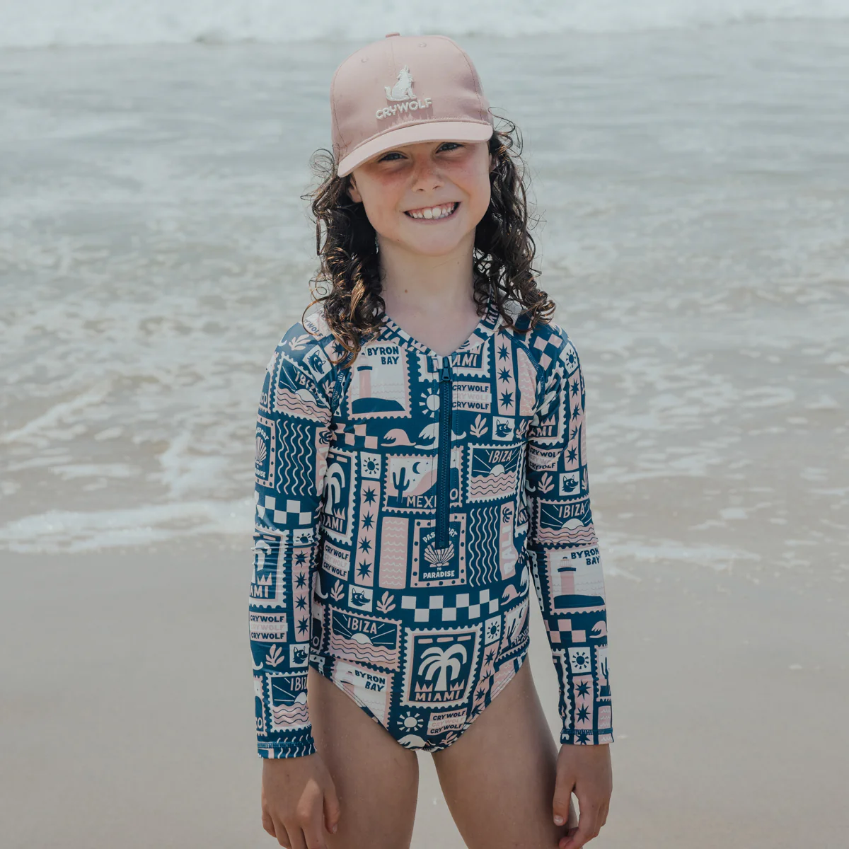 Crywolf Long Sleeve Swimsuit - Blush Postcards - Image 2
