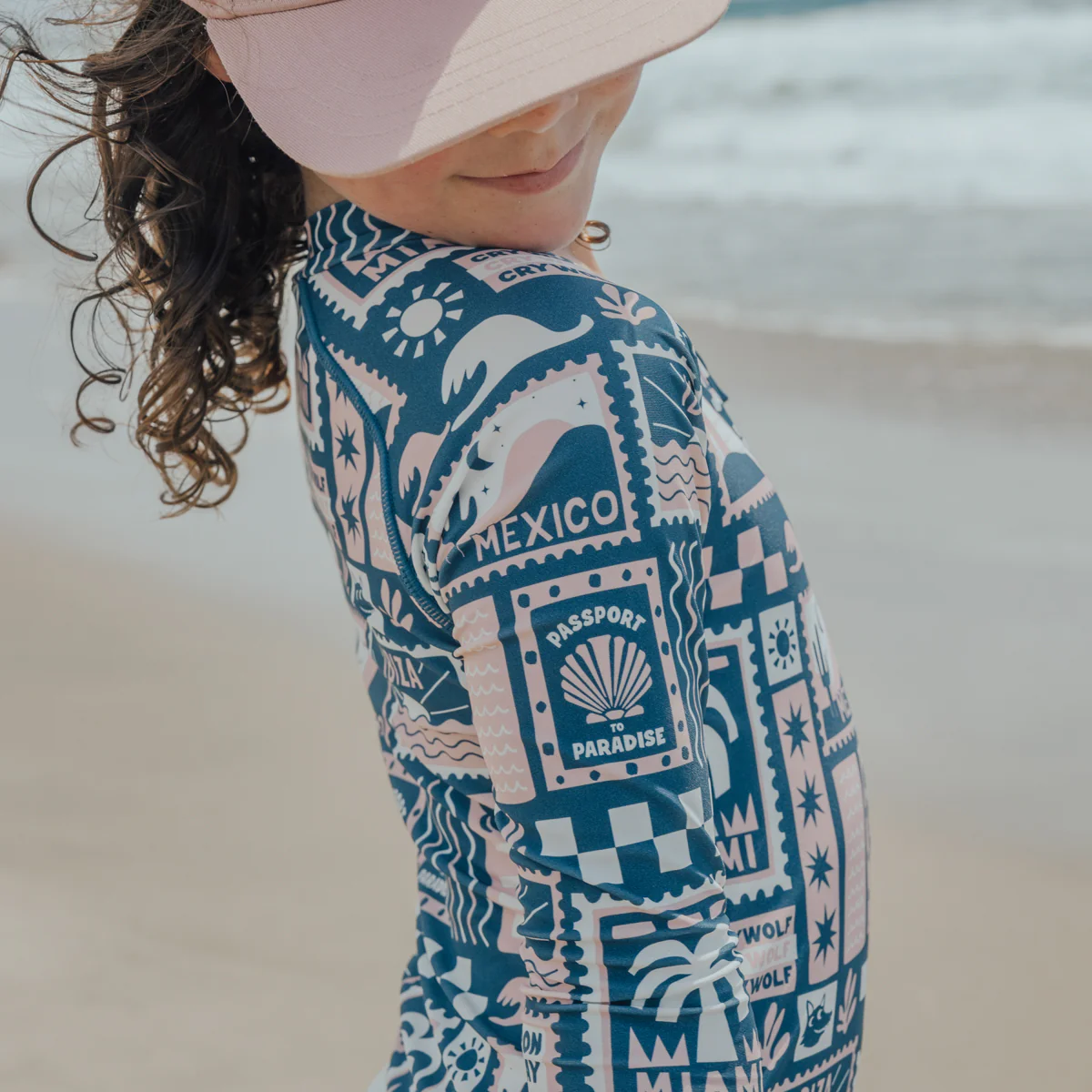 Crywolf Long Sleeve Swimsuit - Blush Postcards - Image 5