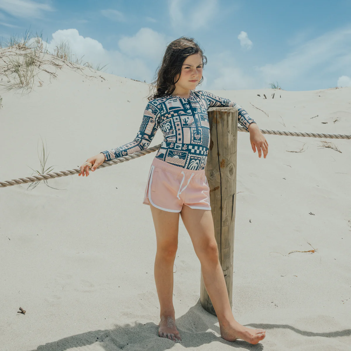 Crywolf Long Sleeve Swimsuit - Blush Postcards - Image 6