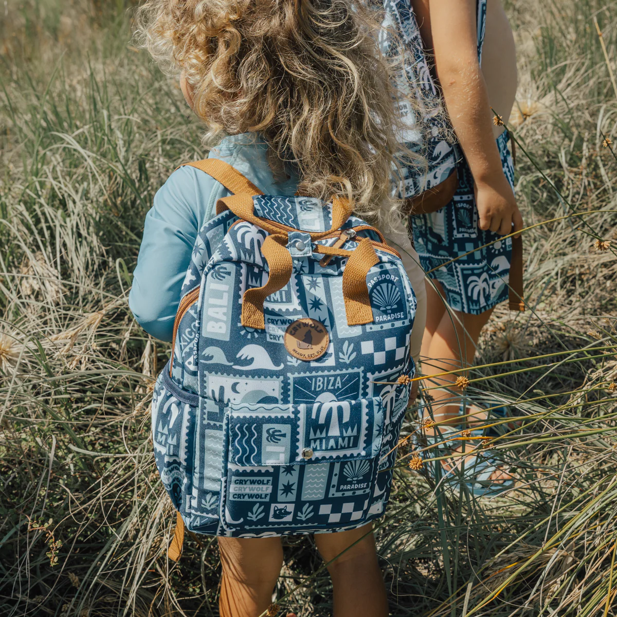Mini Backpack - Blue Postcards - Image 2
